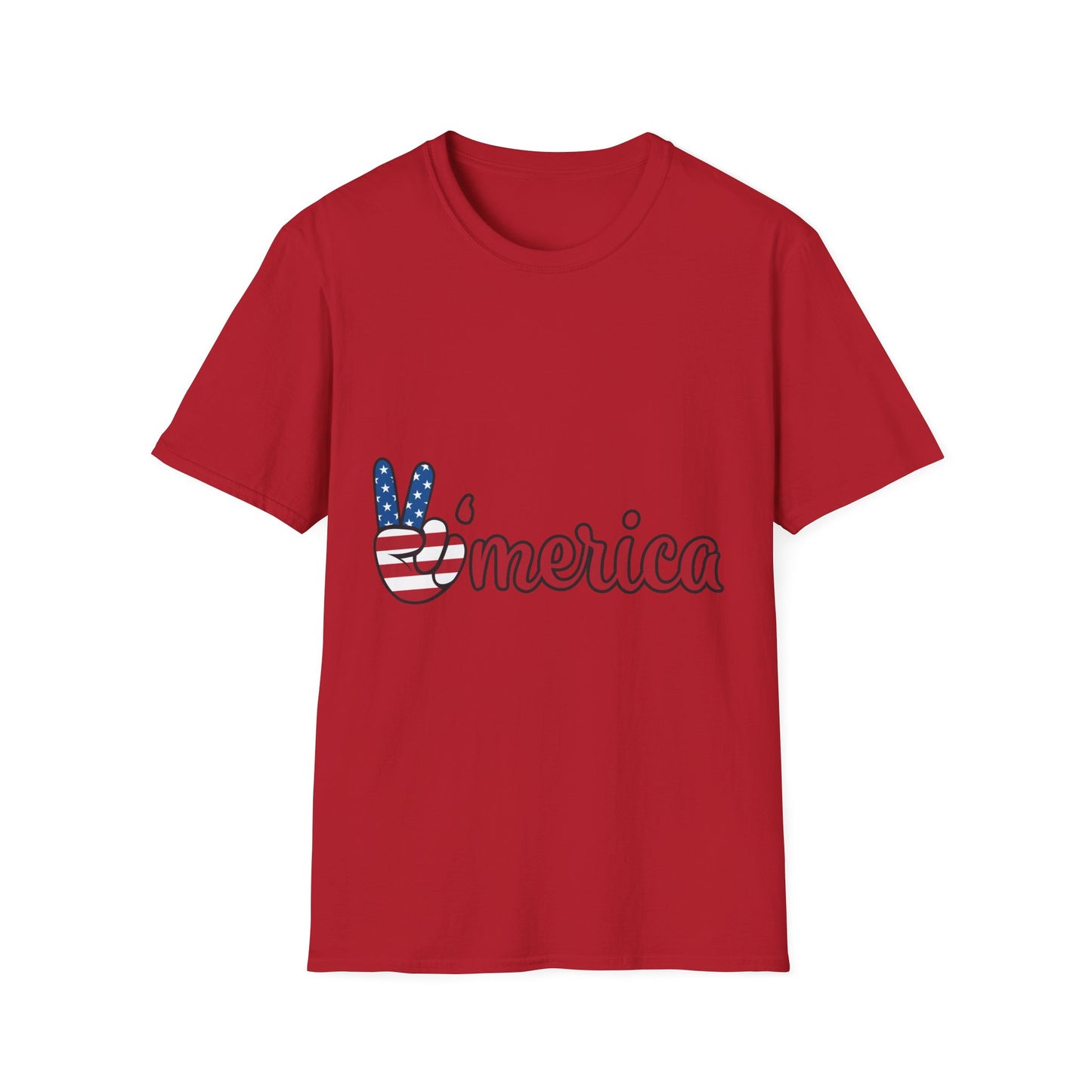 10%OFF at checkout! - 'Merica Flag Peace Sign T-Shirt — Patriotic 4th of July Tee