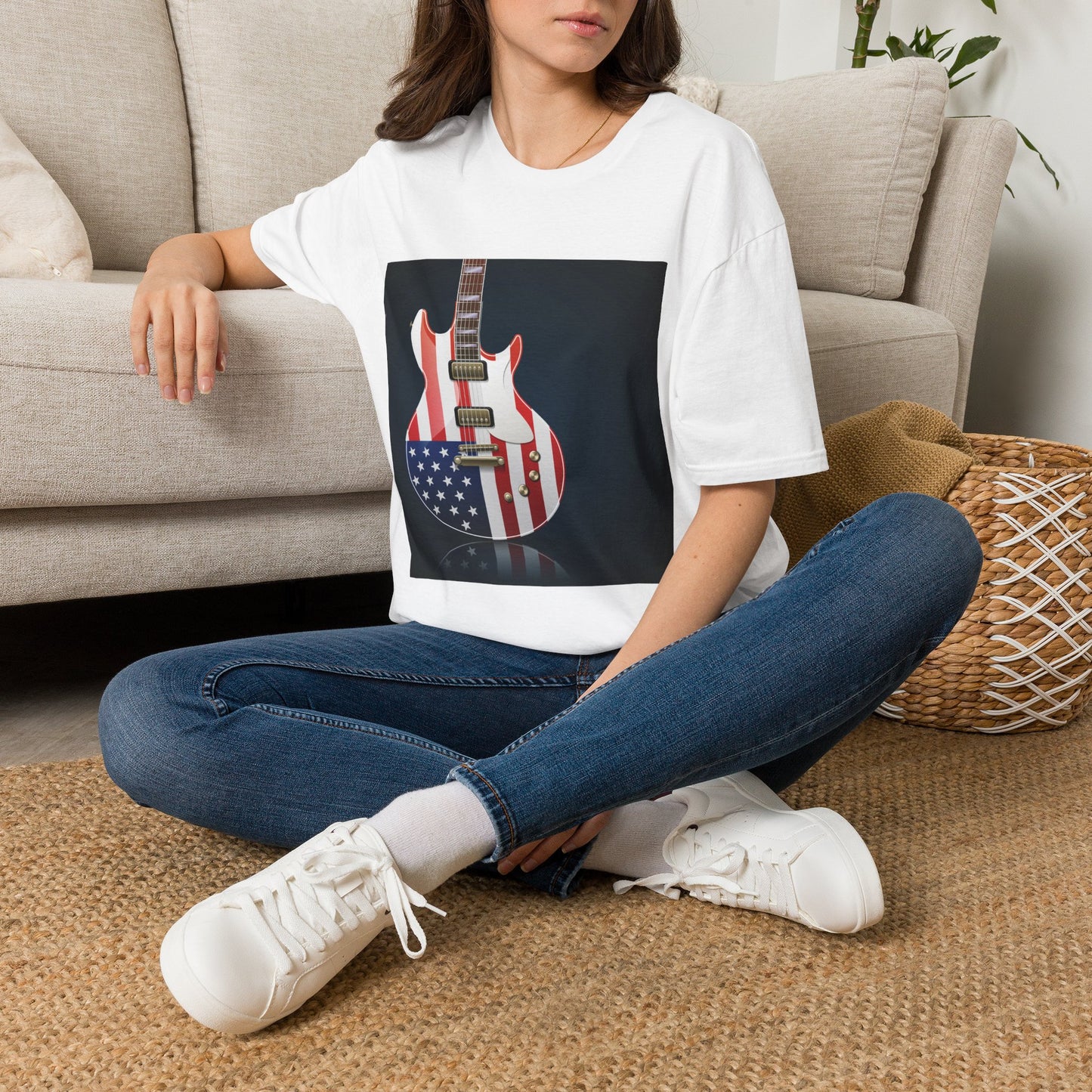 10% Off at checkout - American Flag Electric Guitar T-Shirt — Patriotic Rock Tee