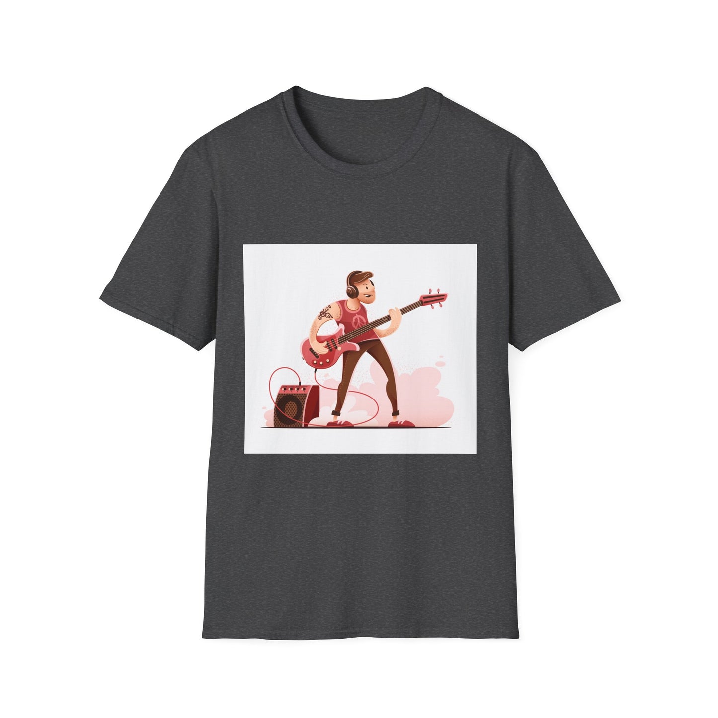 Bass Guitarist Graphic T-Shirt — Retro Bass Player Design for Musicians & Music Lovers
