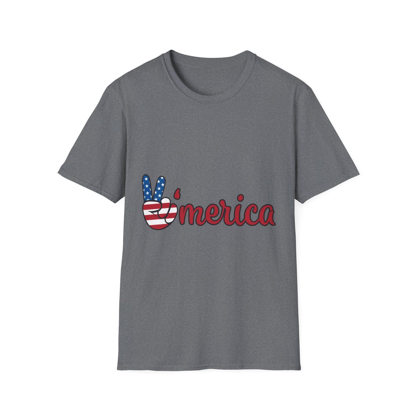 10%OFF at checkout! - 'Merica Flag Peace Sign T-Shirt — Patriotic 4th of July Tee