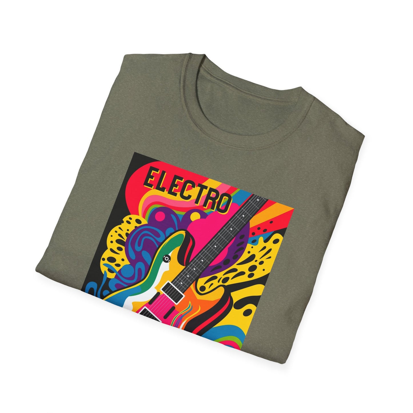 10%OFF at checkout! - Electro Guitar Poster T-Shirt — Retro Psychedelic Music Tee