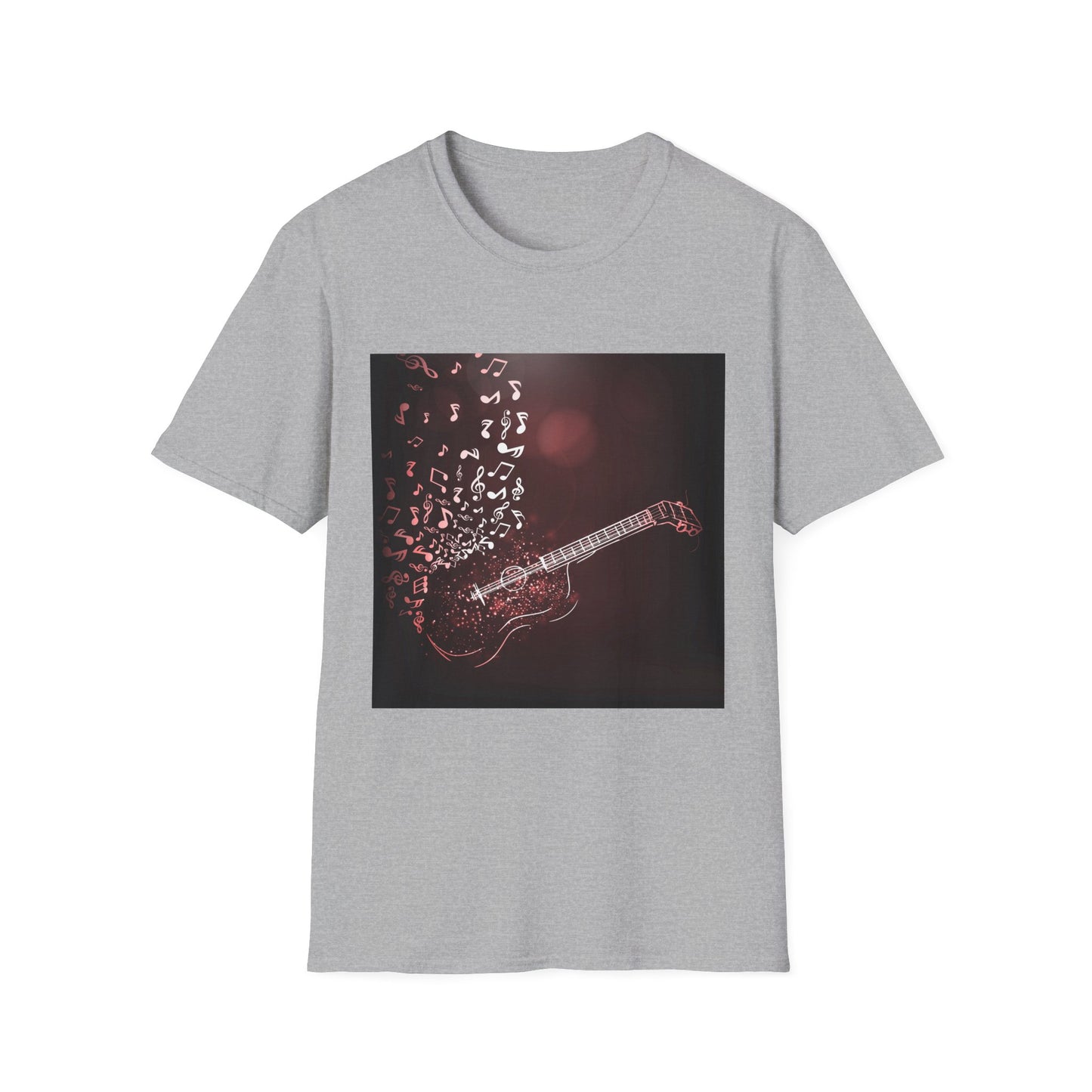 10%OFF at checkout! - Guitar Melody T-Shirt — Acoustic Guitar with Musical Notes Graphic