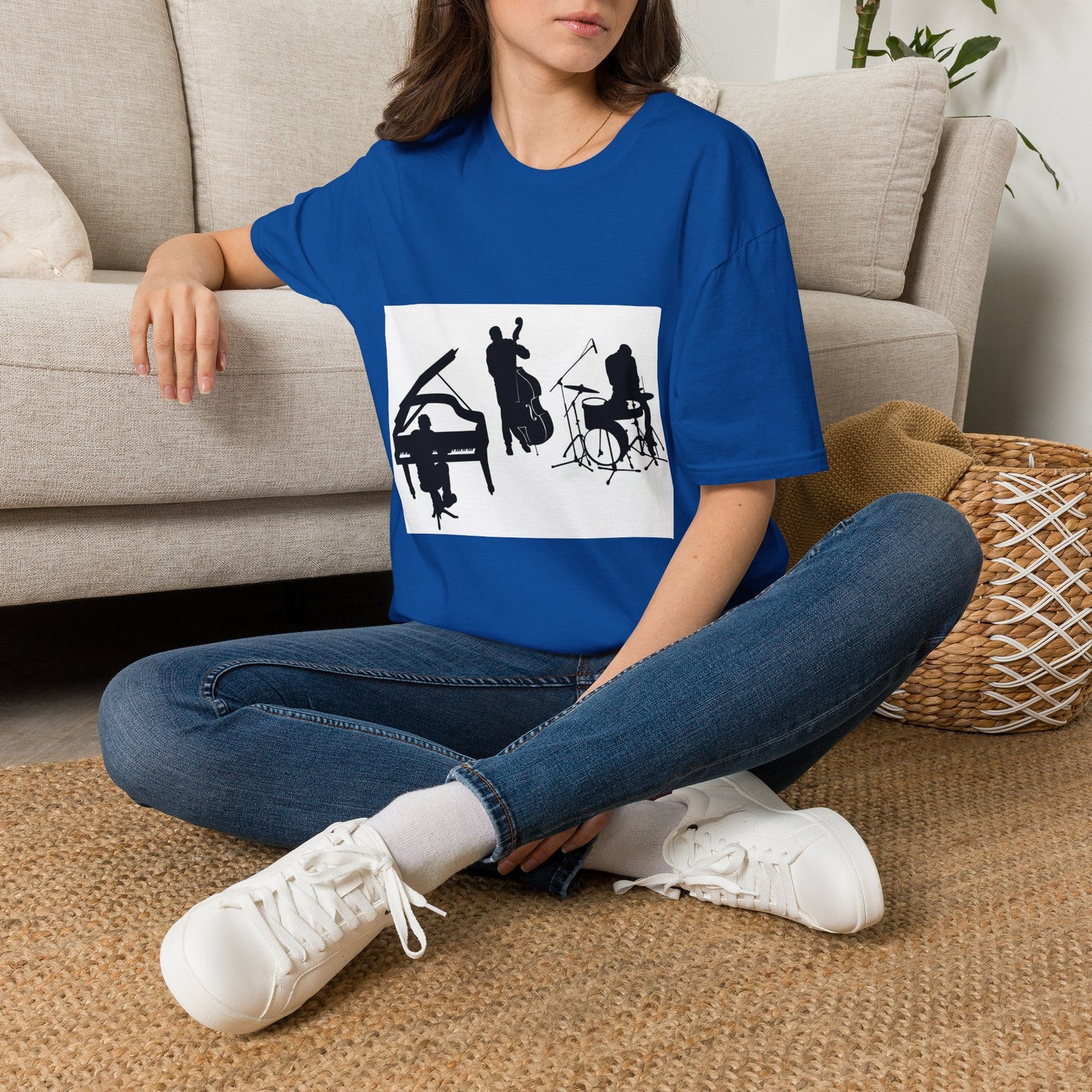 10% Off at checkout - Jazz Trio Silhouette T-Shirt — Piano, Bass & Drums Music Tee