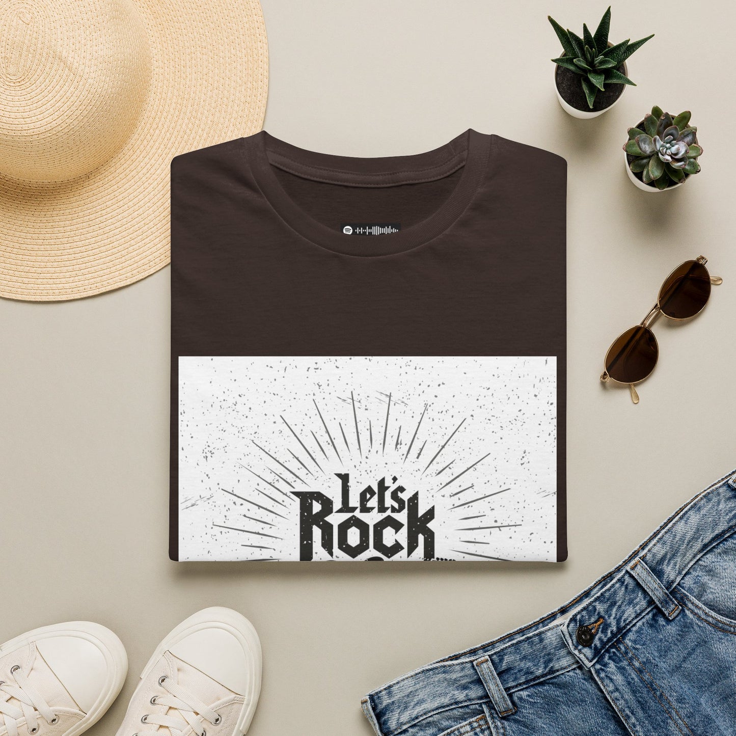 10% Off at checkout - Let's Rock T-Shirt — Vintage Guitar Graphic Tee