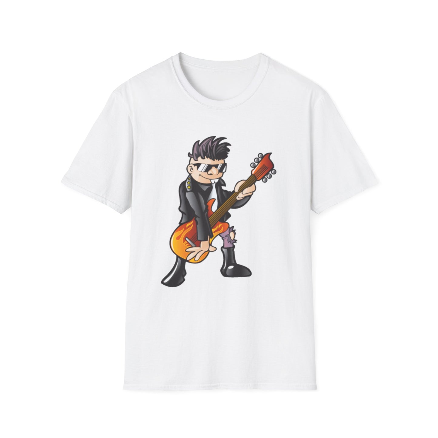 10%OFF at checkout! - Rock Guitarist T-Shirt — Cute Cartoon Electric Guitar Player Tee