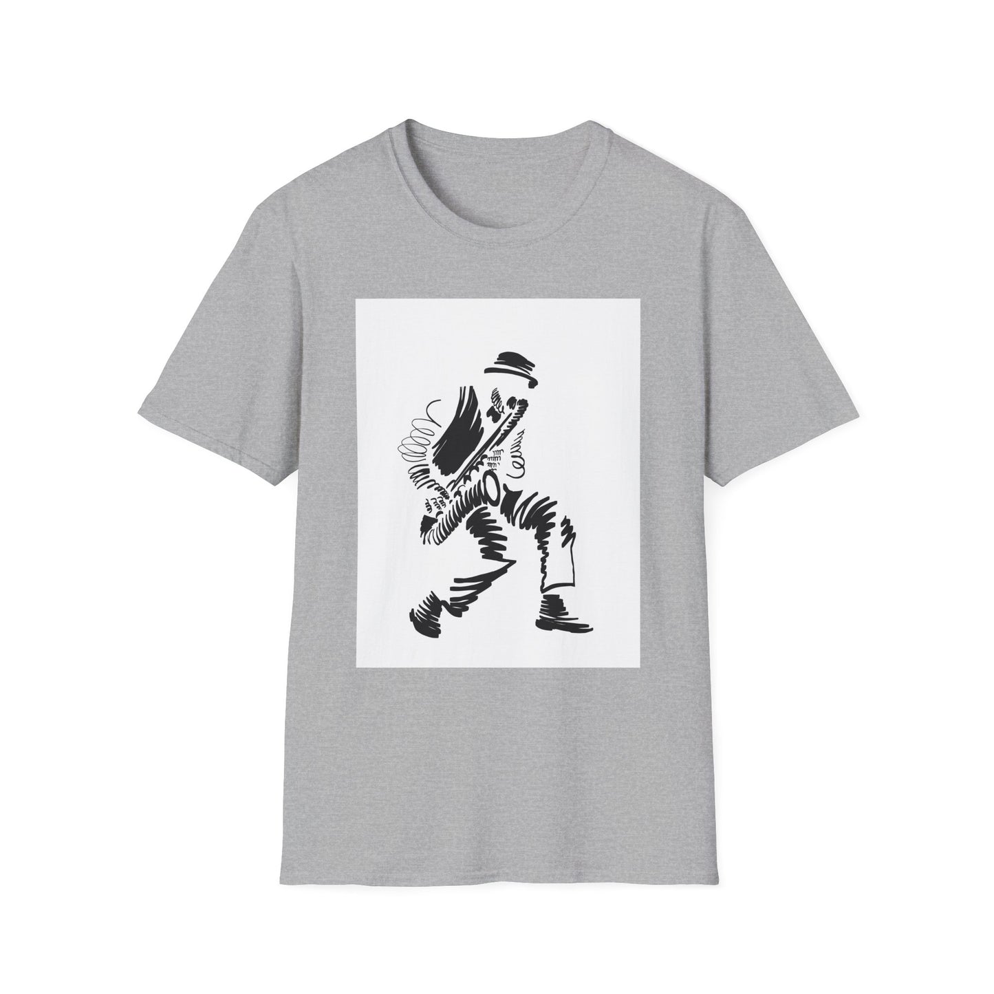 10%OFF at checkout! - Saxophone Player Graphic T-Shirt — Jazz Musician Silhouette Tee