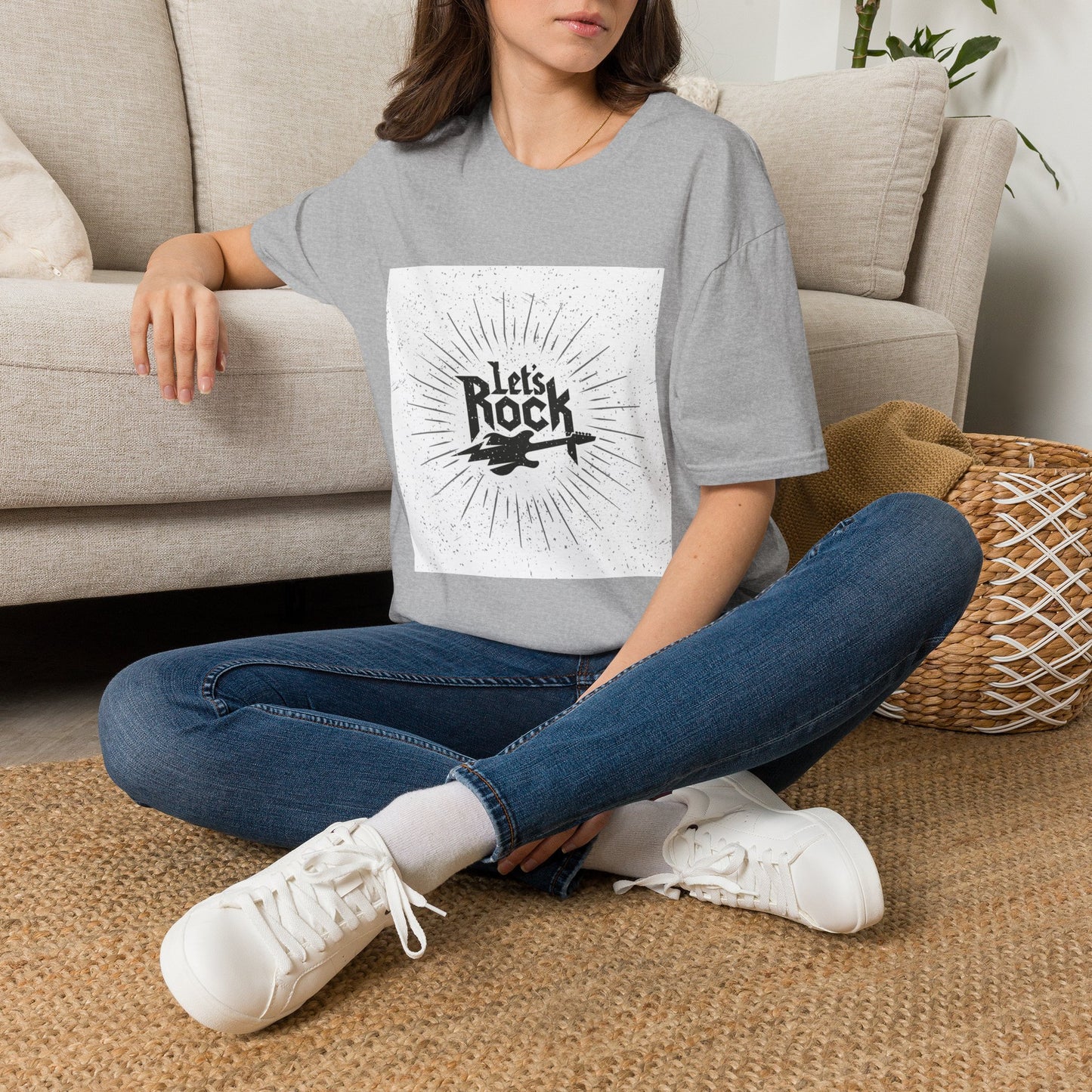 10% Off at checkout - Let's Rock T-Shirt — Vintage Guitar Graphic Tee