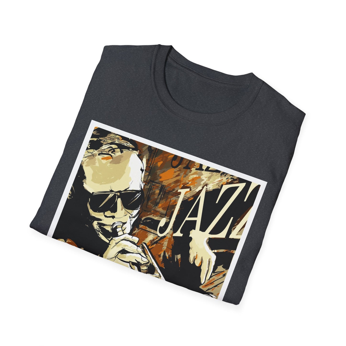 Jazz Trumpet Graphic T-Shirt — Vintage Sax/Trumpet Music Tee