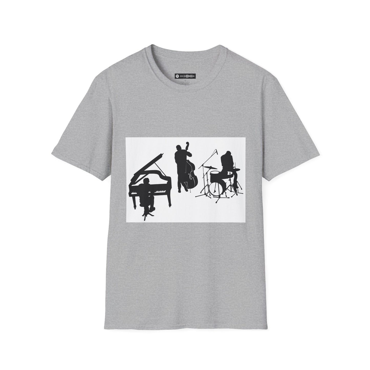 10% Off at checkout - Jazz Trio Silhouette T-Shirt — Piano, Bass & Drums Music Tee