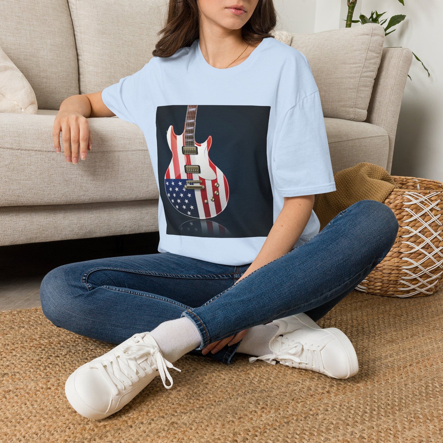 10% Off at checkout - American Flag Electric Guitar T-Shirt — Patriotic Rock Tee