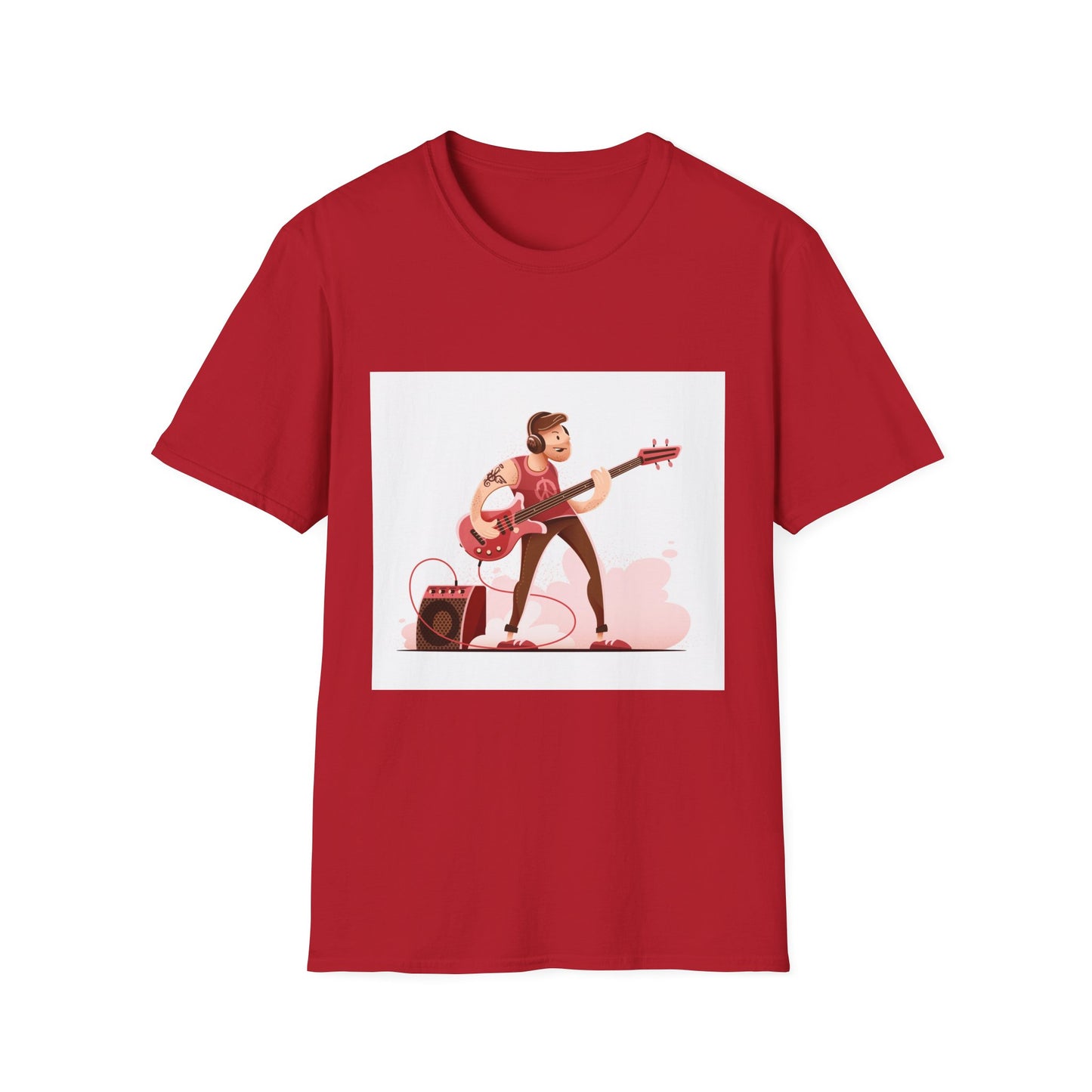 Bass Guitarist Graphic T-Shirt — Retro Bass Player Design for Musicians & Music Lovers