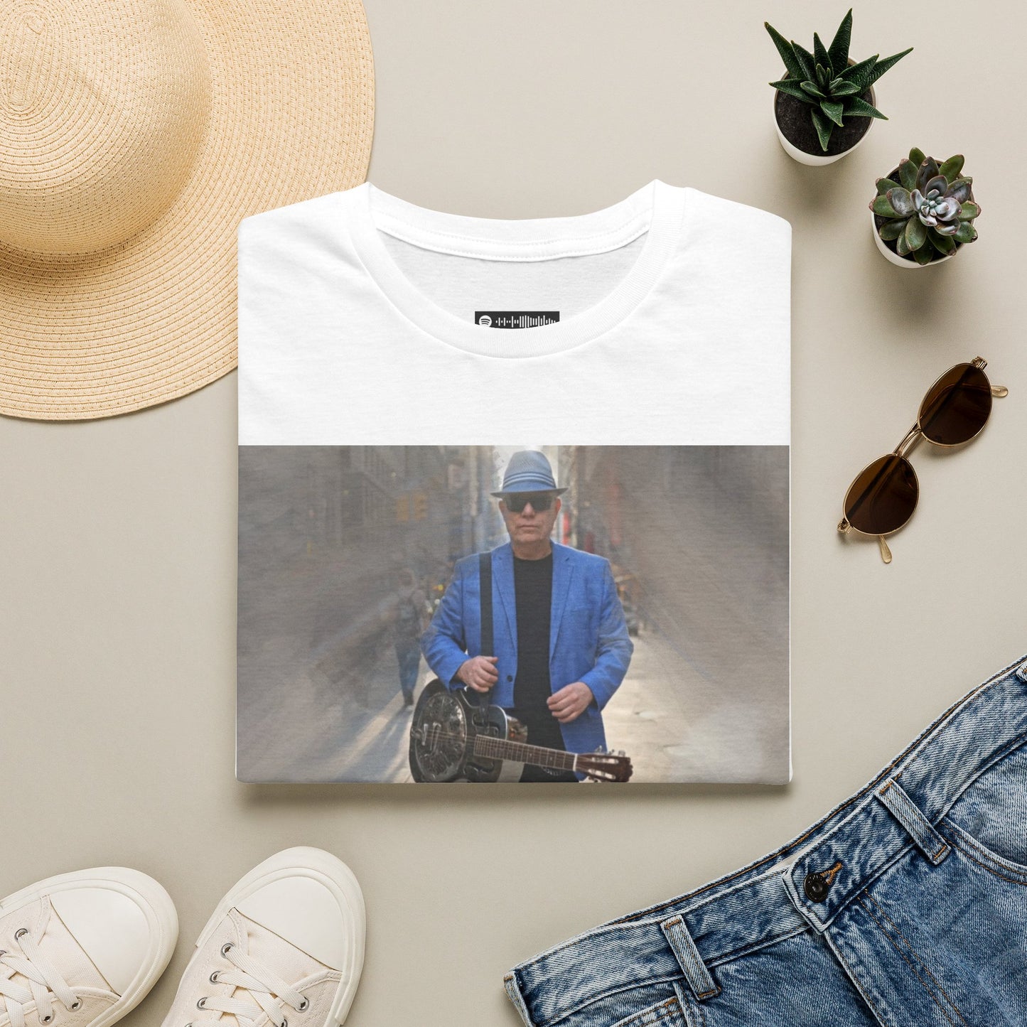 10% Off at checkout! - T-Shirt — 'I'm A Blues Man' Guitarist Photo Tee