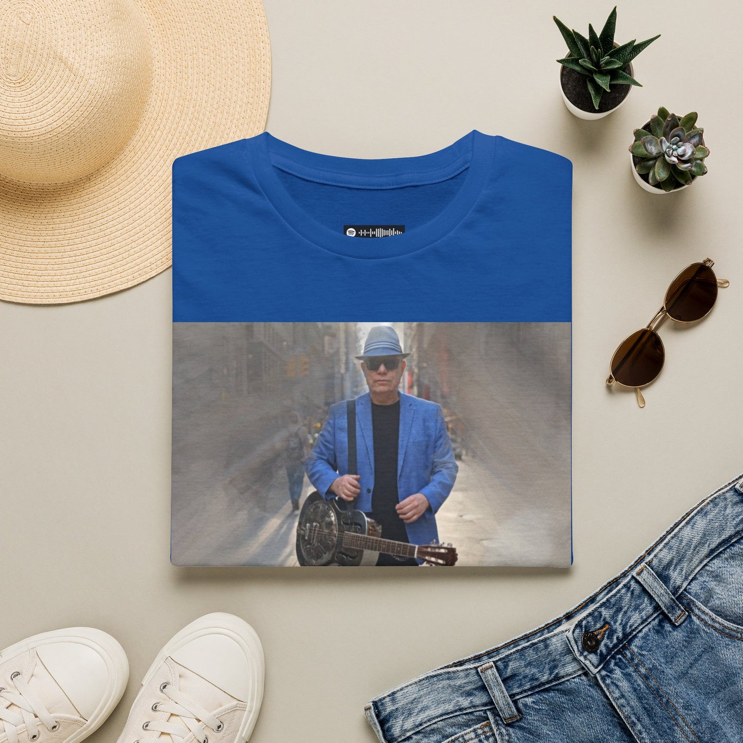 10% Off at checkout! - T-Shirt — 'I'm A Blues Man' Guitarist Photo Tee