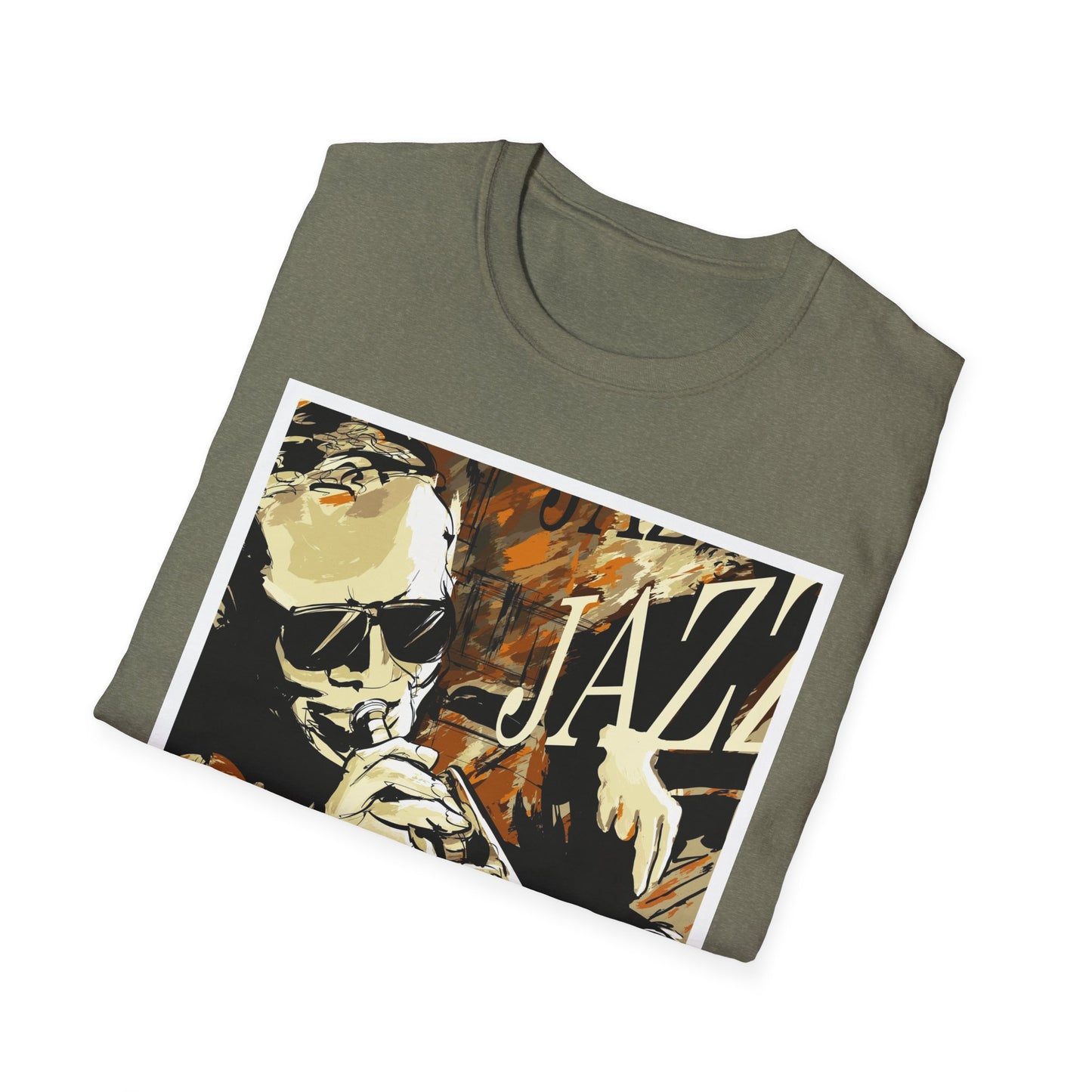 Jazz Trumpet Graphic T-Shirt — Vintage Sax/Trumpet Music Tee