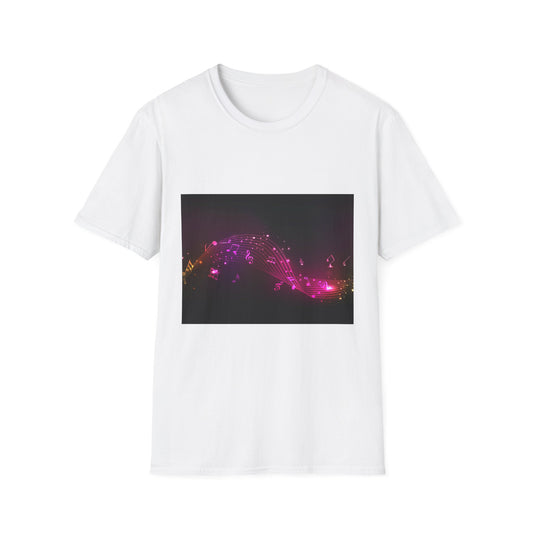 Galaxy Wave T‑Shirt — Neon Pink Cosmic Landscape Tee