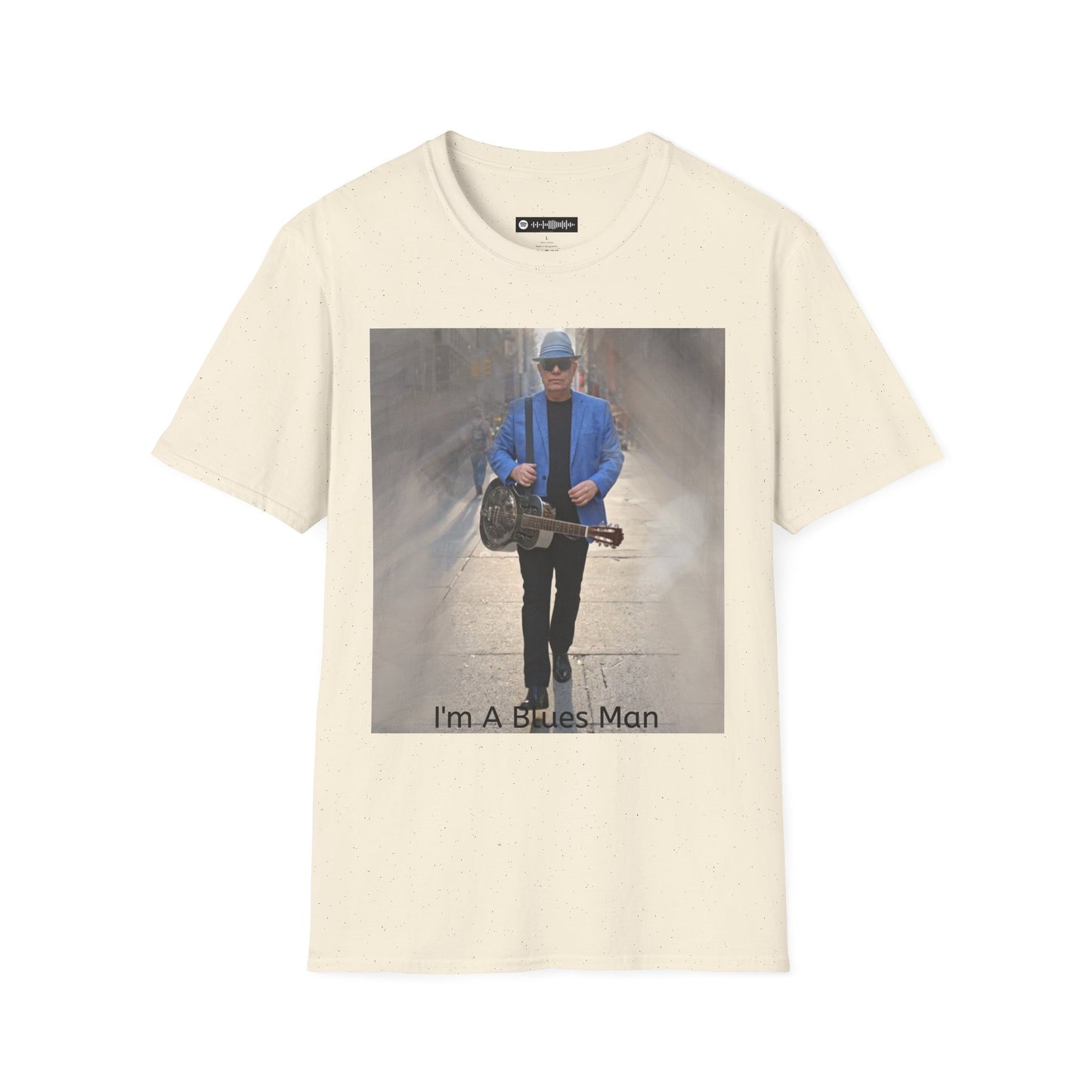 10% Off at checkout! - T-Shirt — 'I'm A Blues Man' Guitarist Photo Tee