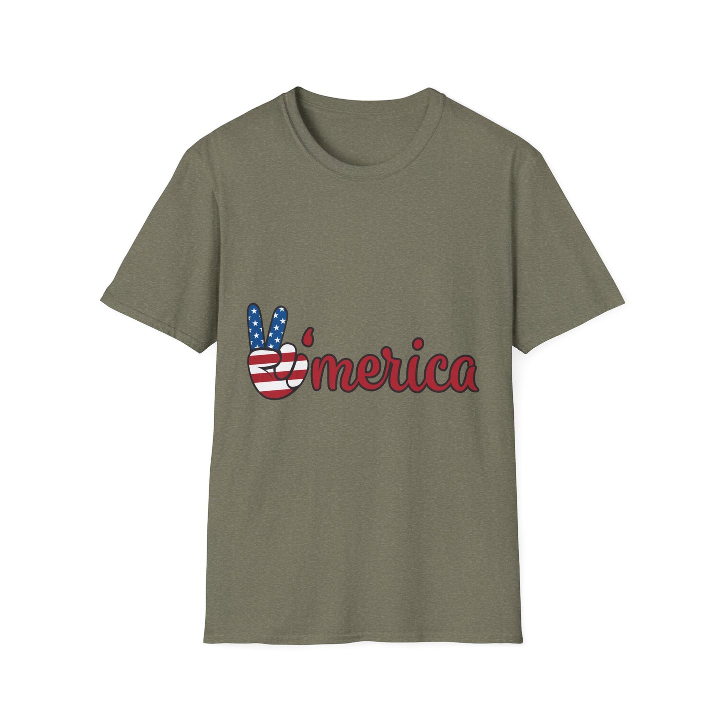 10%OFF at checkout! - 'Merica Flag Peace Sign T-Shirt — Patriotic 4th of July Tee