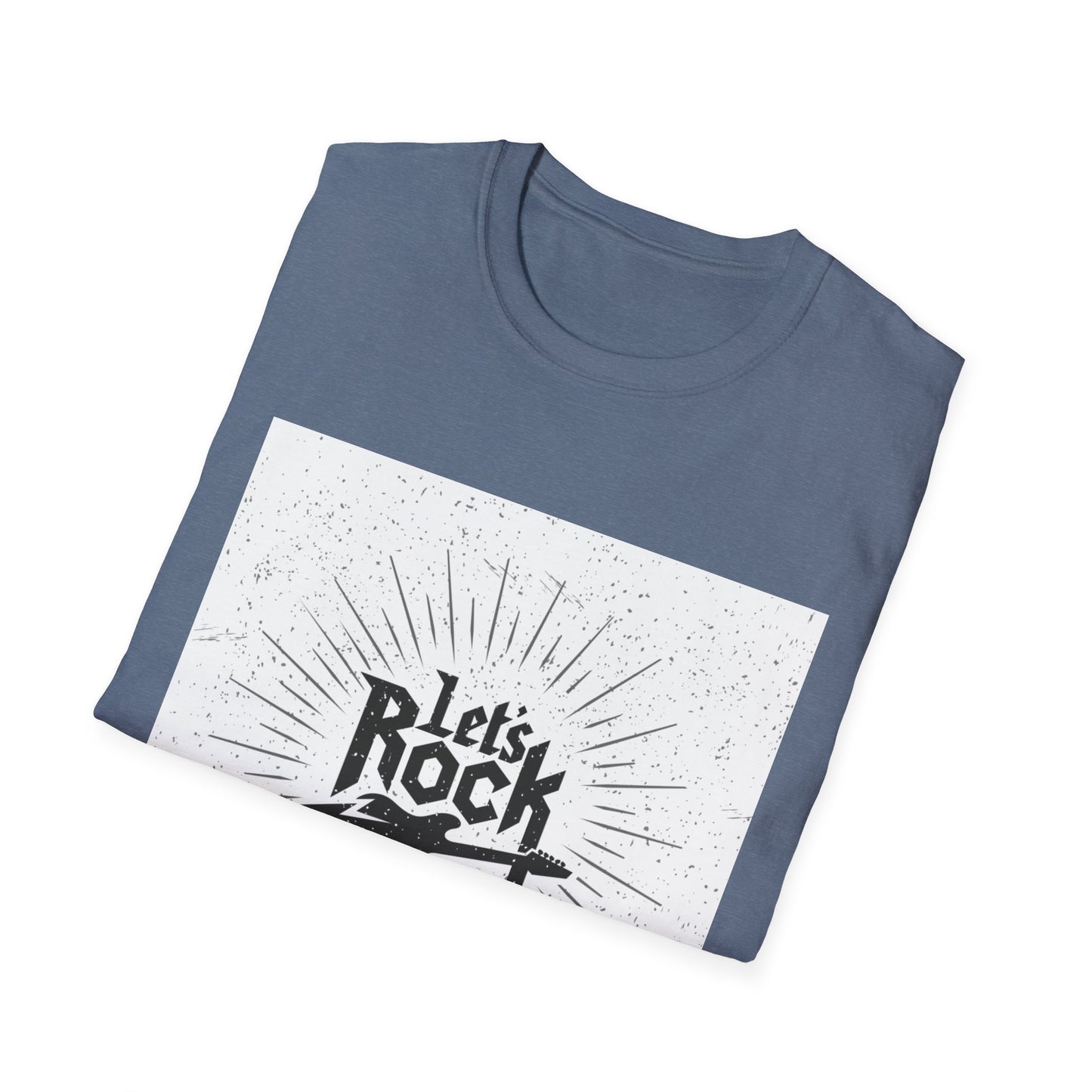 10%OFF at checkout! - Let's Rock T-Shirt — Vintage Guitar Graphic Tee for Music Lovers
