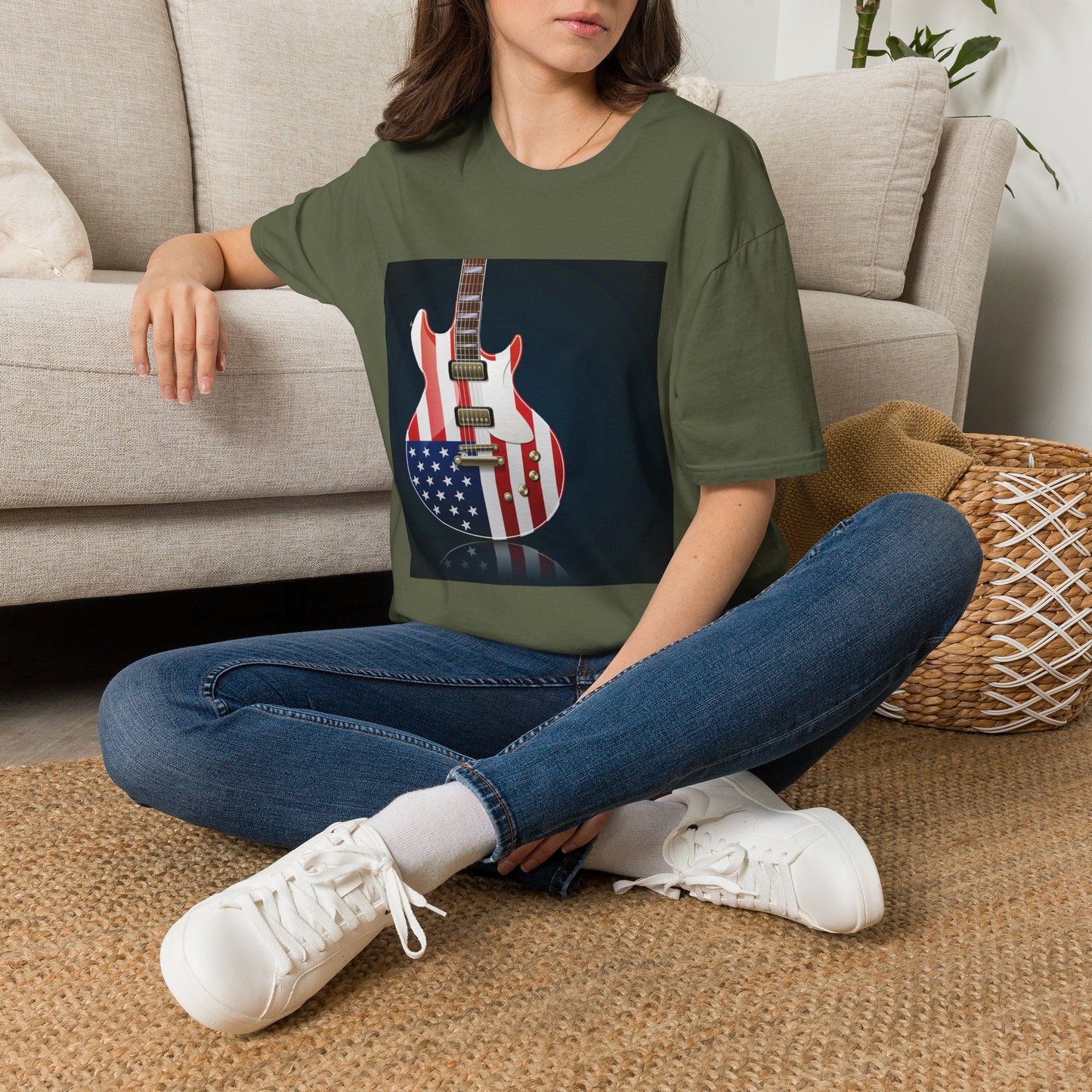 10% Off at checkout - American Flag Electric Guitar T-Shirt — Patriotic Rock Tee