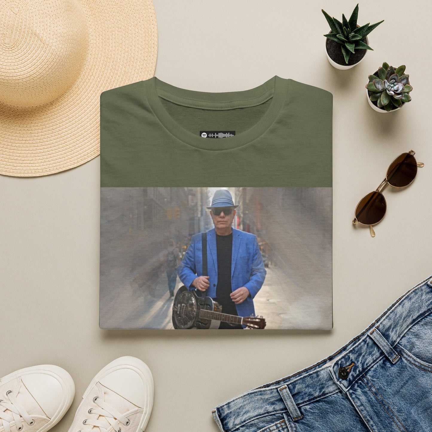 10% Off at checkout! - T-Shirt — 'I'm A Blues Man' Guitarist Photo Tee