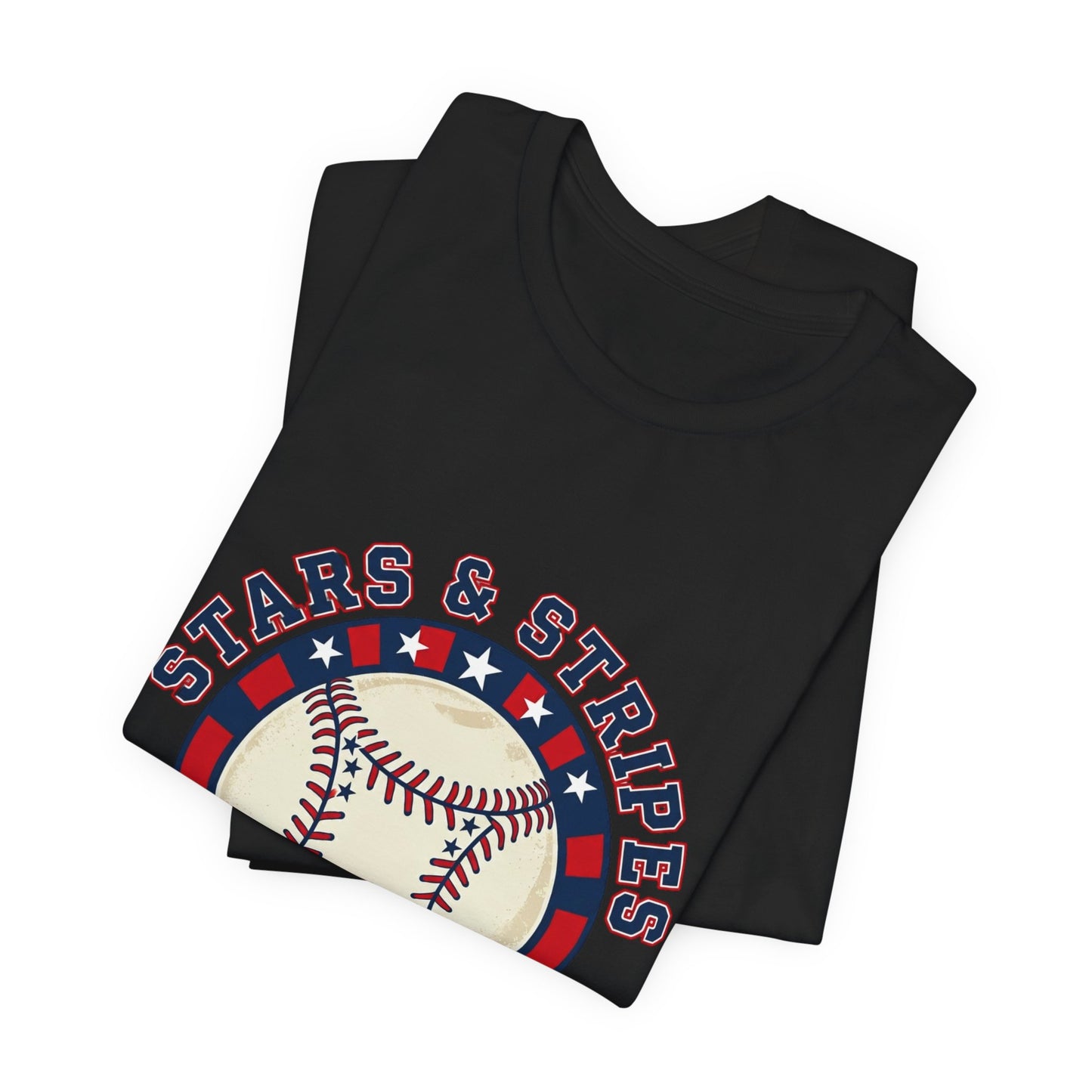 10%OFF at checkout! - Stars & Stripes Baseball Nights Tee | patriotic baseball graphic, vintage ballpark aesthetic