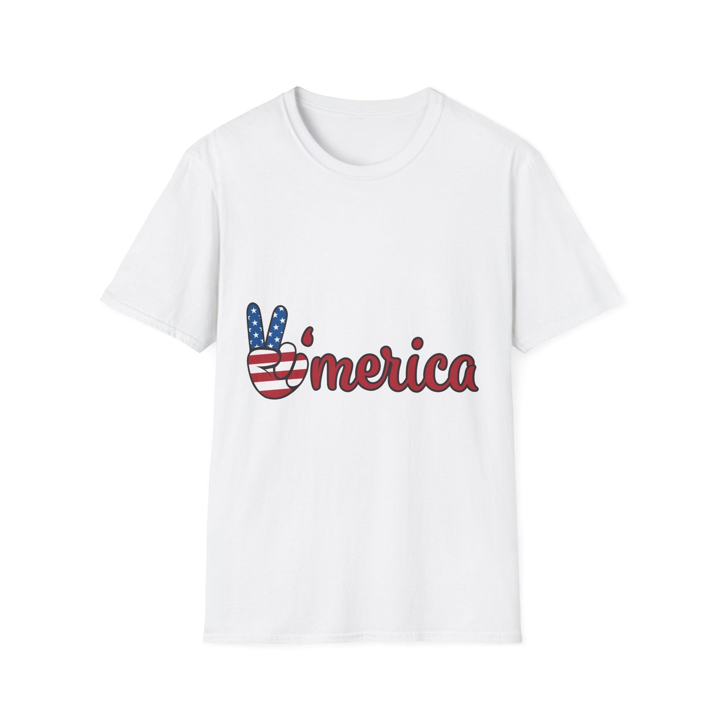 10%OFF at checkout! - 'Merica Flag Peace Sign T-Shirt — Patriotic 4th of July Tee