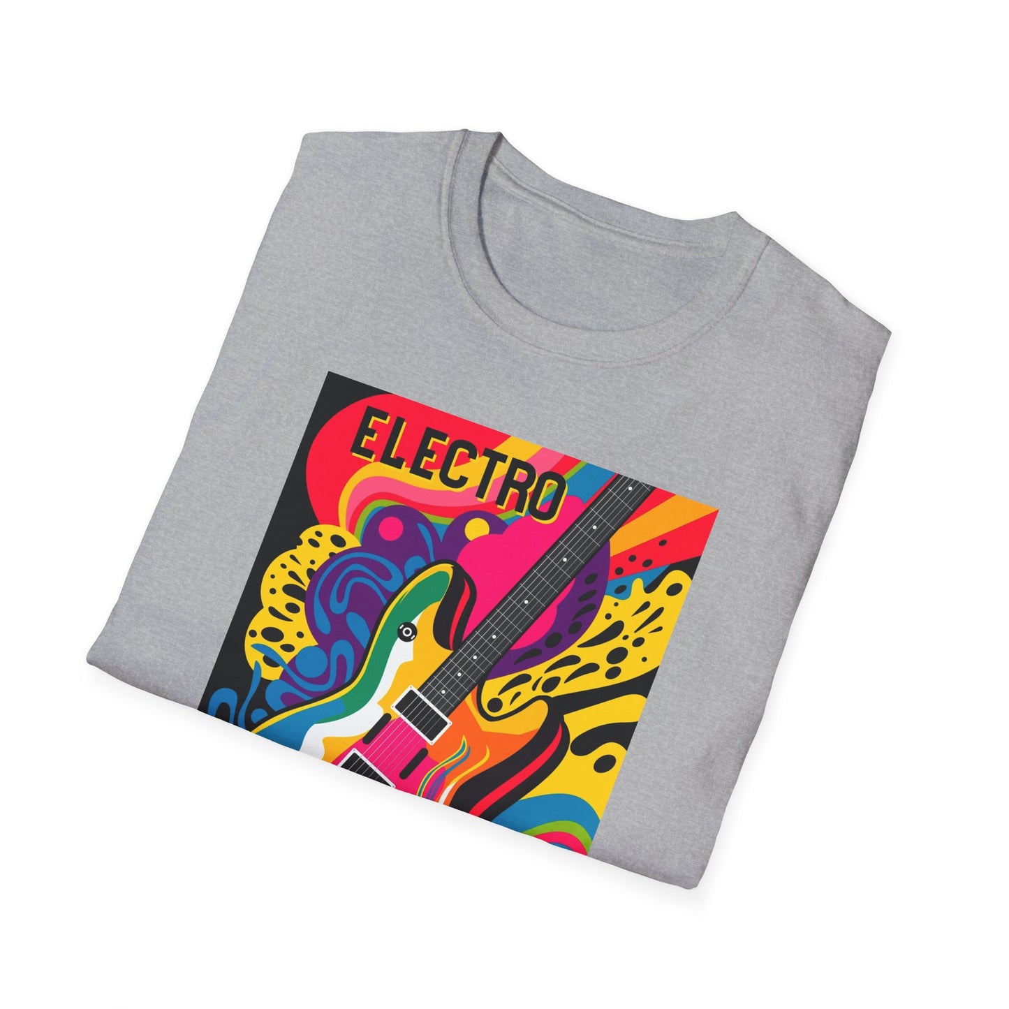 10%OFF at checkout! - Electro Guitar Poster T-Shirt — Retro Psychedelic Music Tee