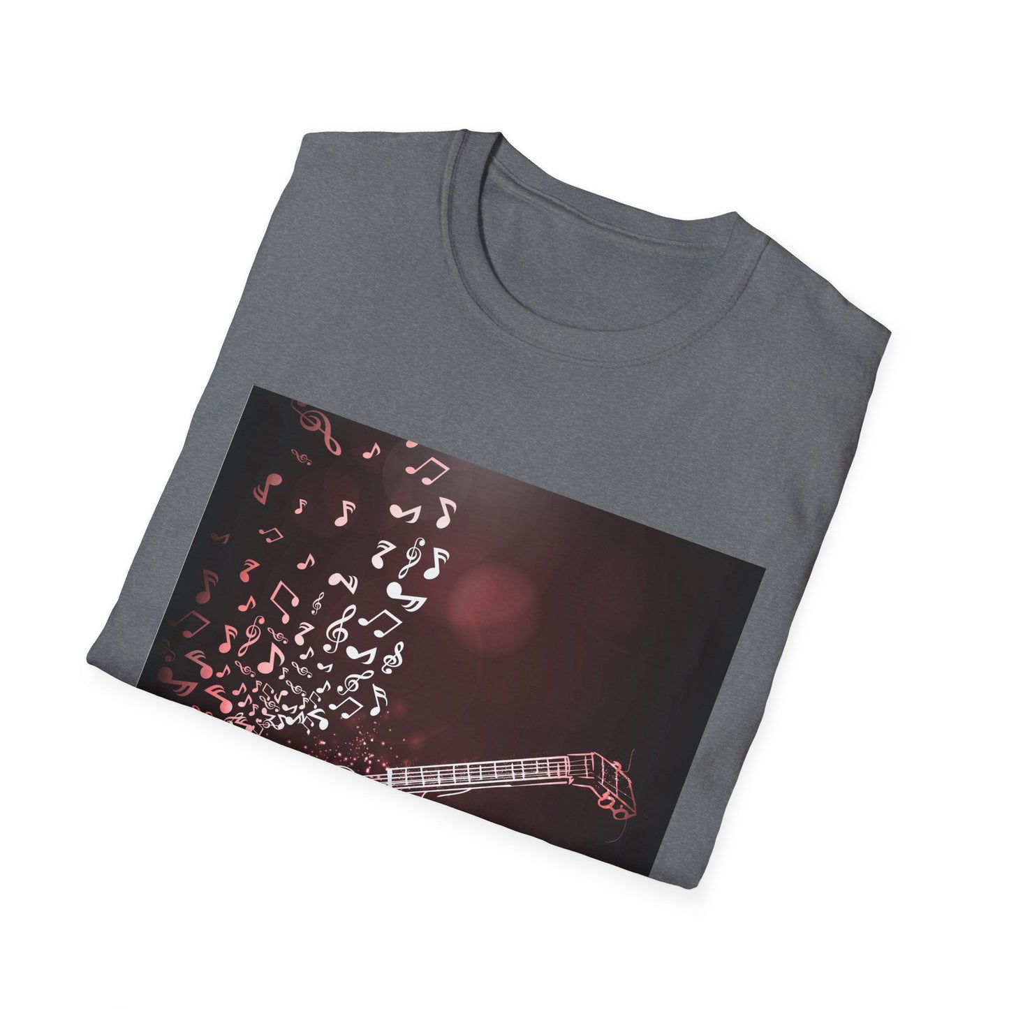 10%OFF at checkout! - Guitar Melody T-Shirt — Acoustic Guitar with Musical Notes Graphic