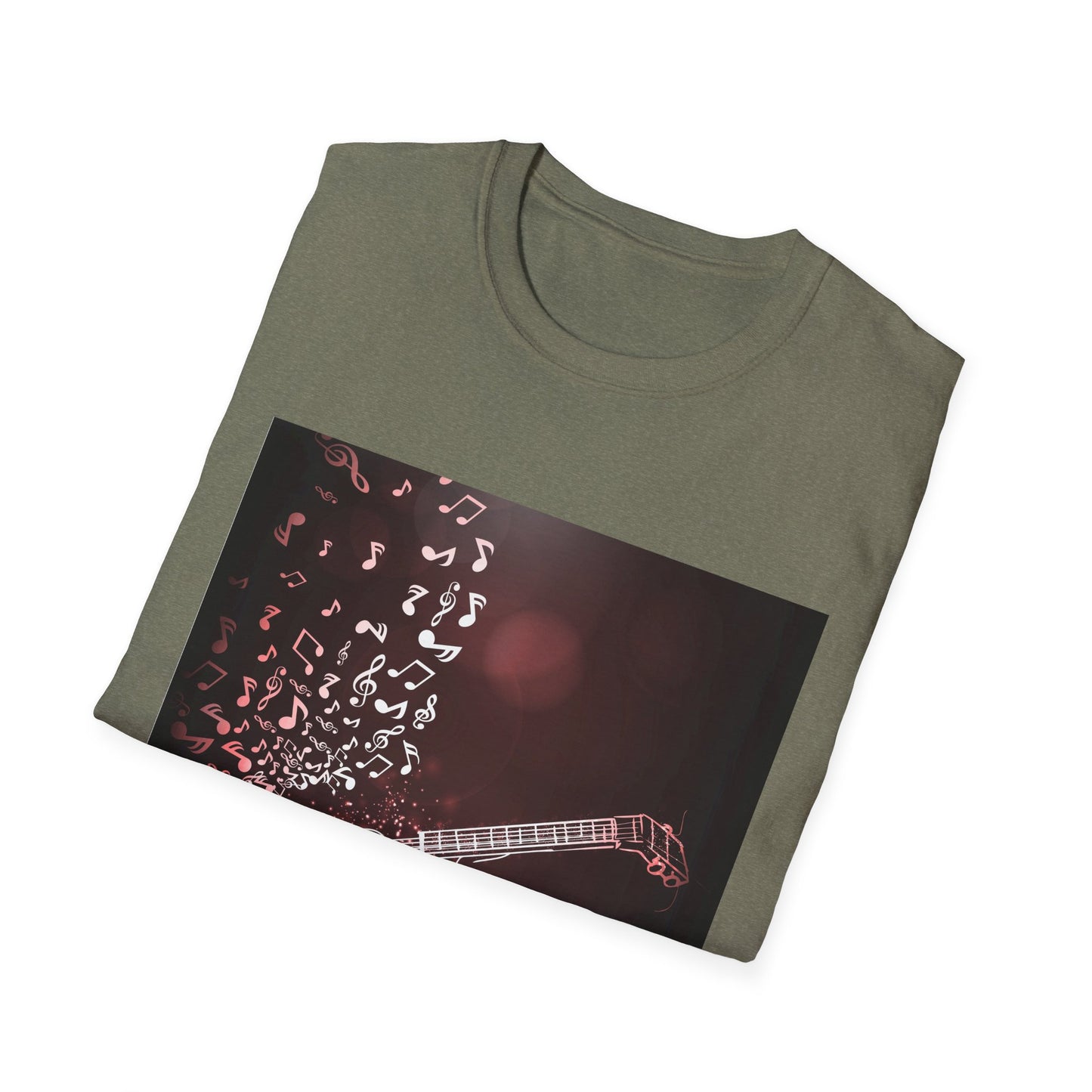 10%OFF at checkout! - Guitar Melody T-Shirt — Acoustic Guitar with Musical Notes Graphic