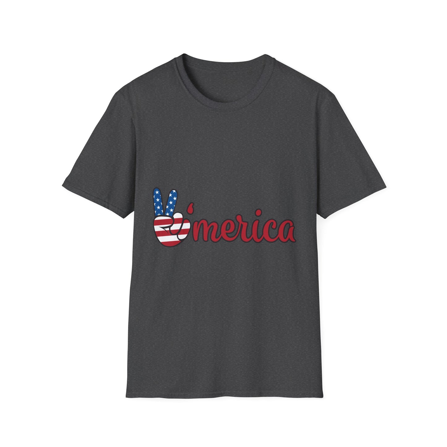 10%OFF at checkout! - 'Merica Flag Peace Sign T-Shirt — Patriotic 4th of July Tee
