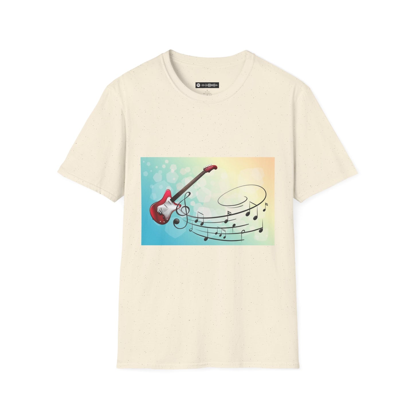 10% Off at checkout - Electric Guitar Music Tee — Colorful Musical Notes Graphic T-Shirt