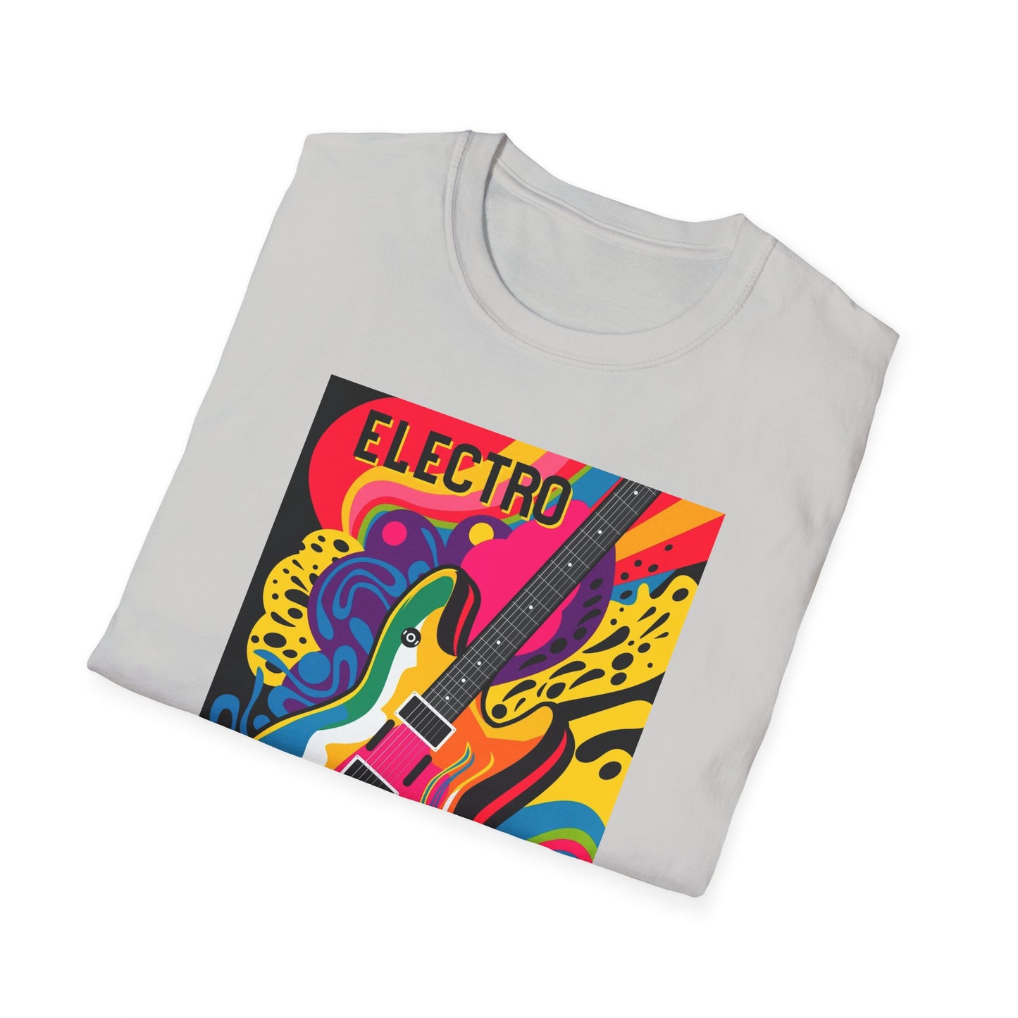 10%OFF at checkout! - Electro Guitar Poster T-Shirt — Retro Psychedelic Music Tee