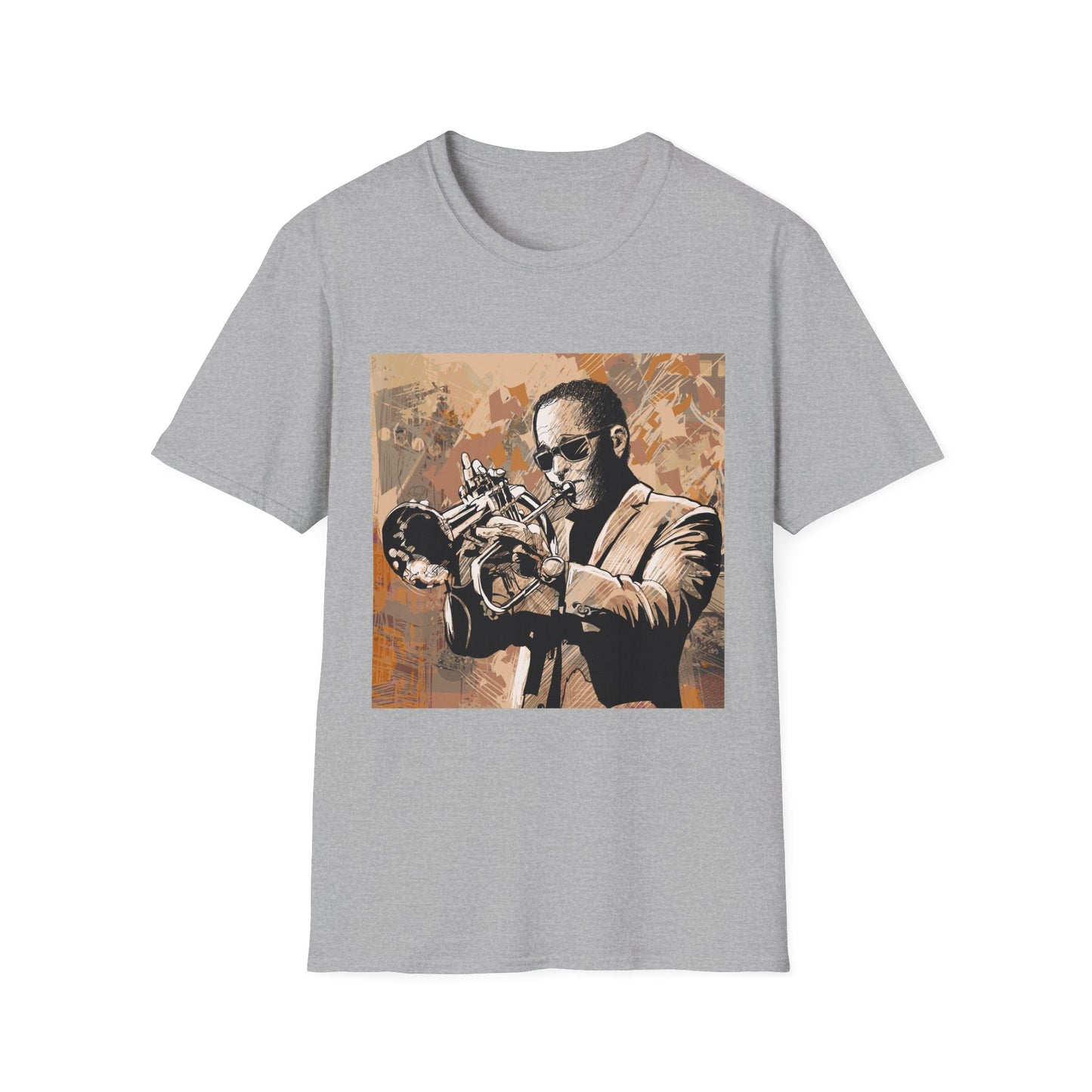10%OFF at checkout! - Trumpet Jazz Portrait T-Shirt — Vintage Musician Graphic Tee