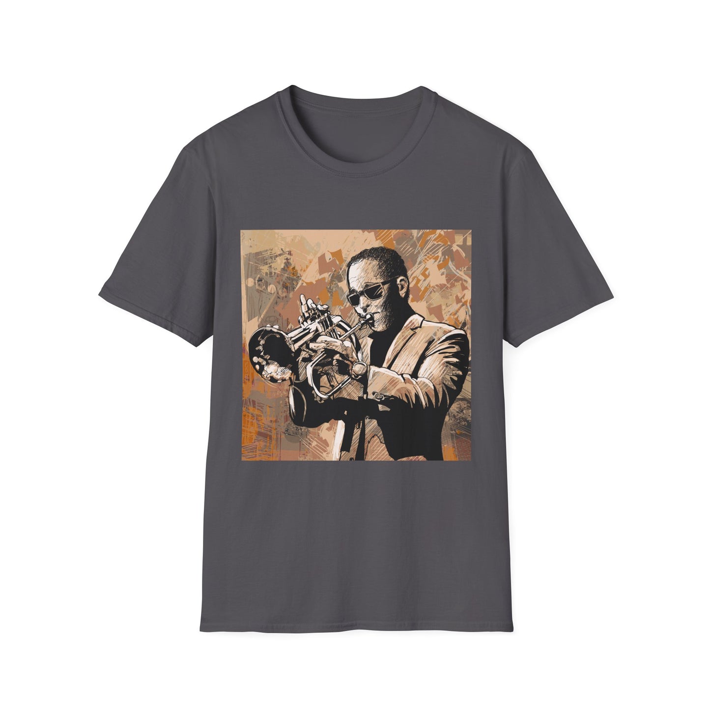 10%OFF at checkout! - Trumpet Jazz Portrait T-Shirt — Vintage Musician Graphic Tee