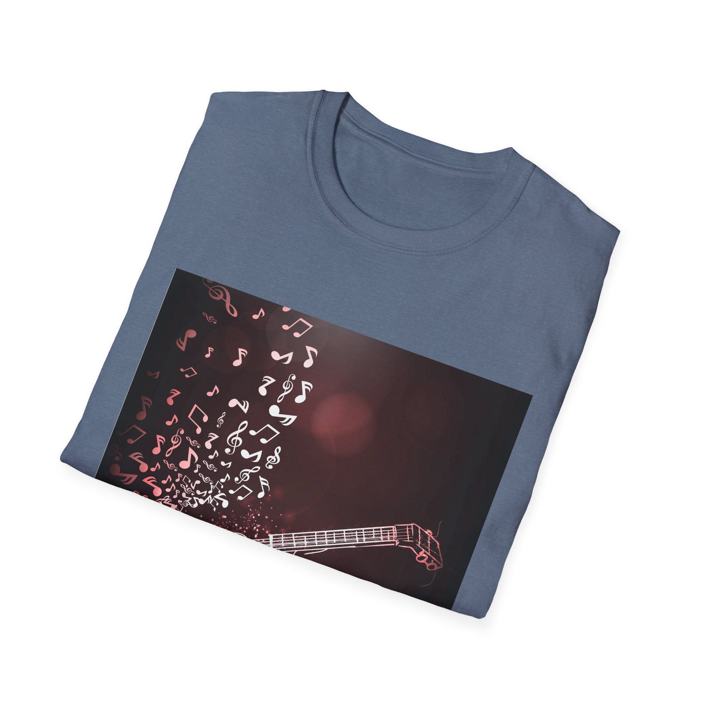 10%OFF at checkout! - Guitar Melody T-Shirt — Acoustic Guitar with Musical Notes Graphic
