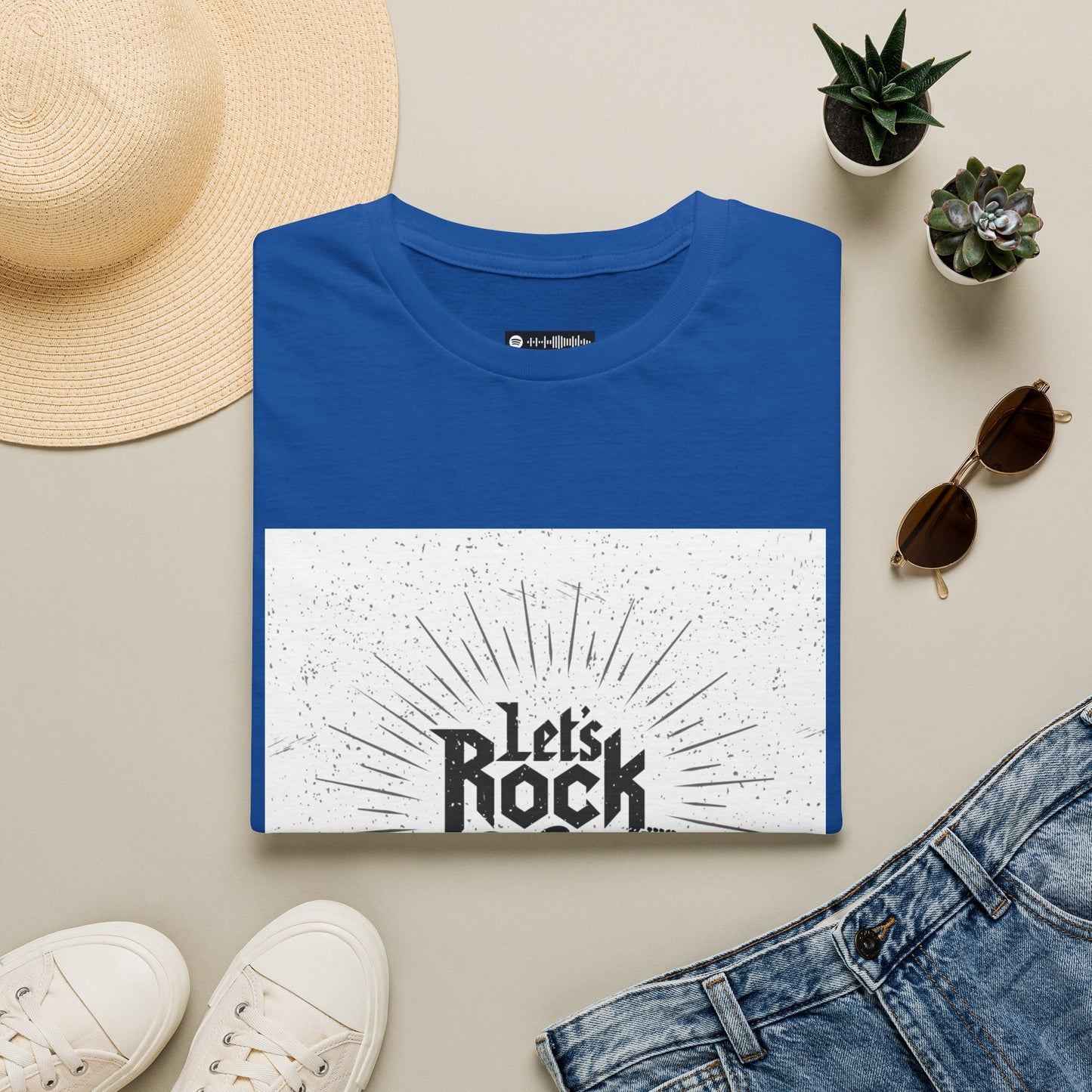 10% Off at checkout - Let's Rock T-Shirt — Vintage Guitar Graphic Tee