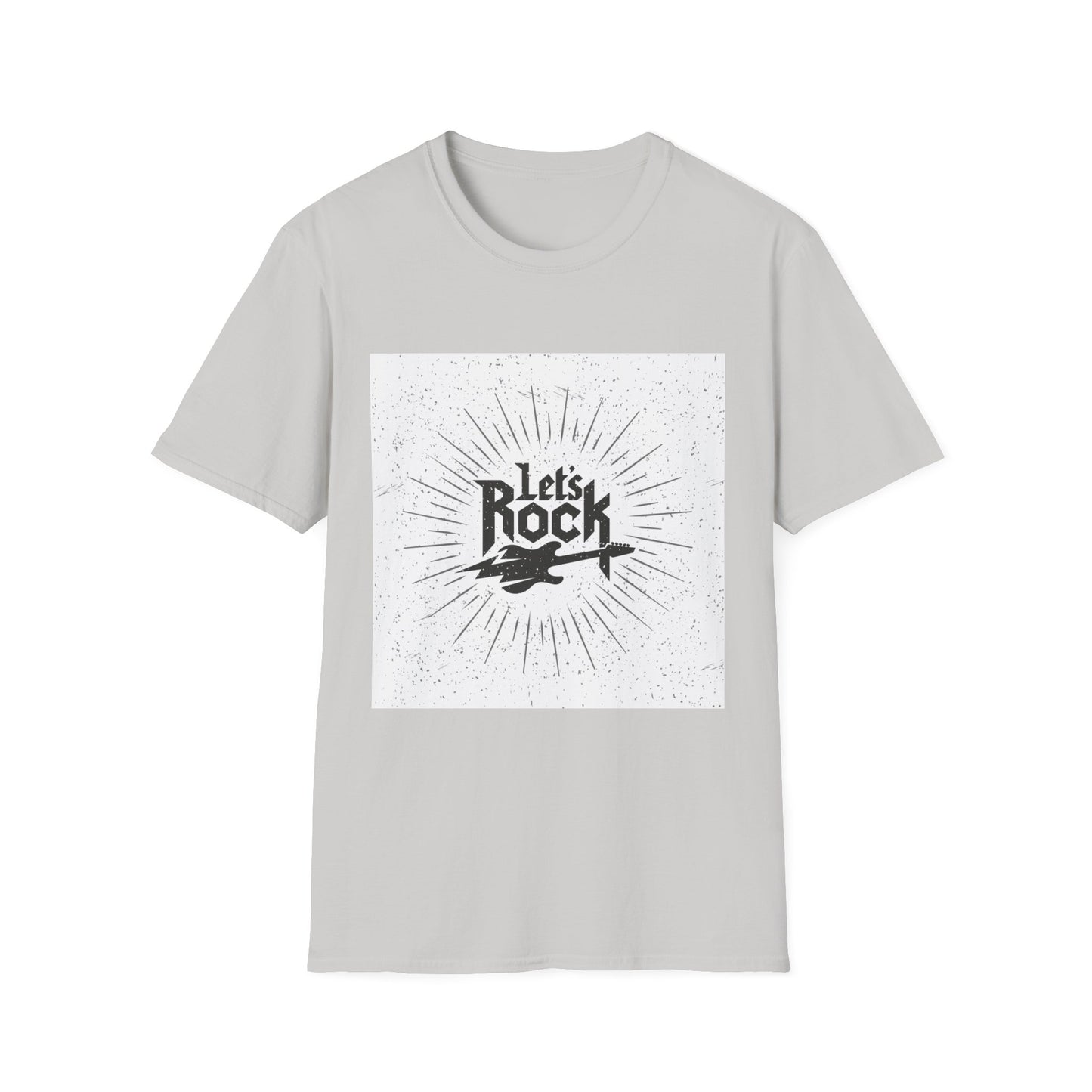 10%OFF at checkout! - Let's Rock T-Shirt — Vintage Guitar Graphic Tee for Music Lovers