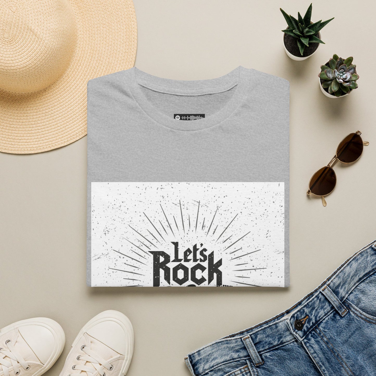 10% Off at checkout - Let's Rock T-Shirt — Vintage Guitar Graphic Tee