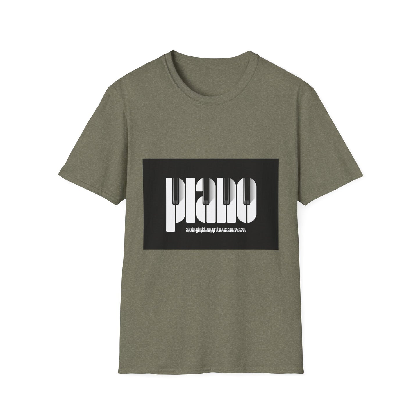 10%OFF at checkout! - Piano Retro Logo T-Shirt — Minimalist Black & White Music Tee