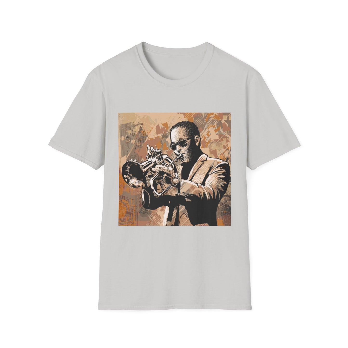 10%OFF at checkout! - Trumpet Jazz Portrait T-Shirt — Vintage Musician Graphic Tee