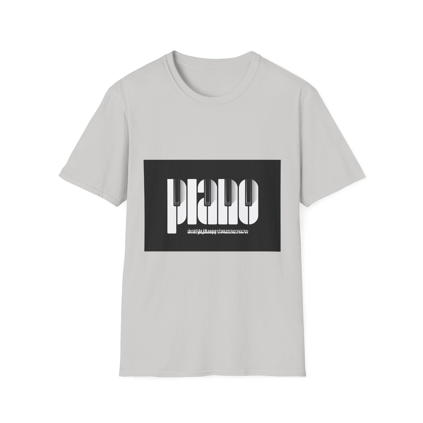 10%OFF at checkout! - Piano Retro Logo T-Shirt — Minimalist Black & White Music Tee
