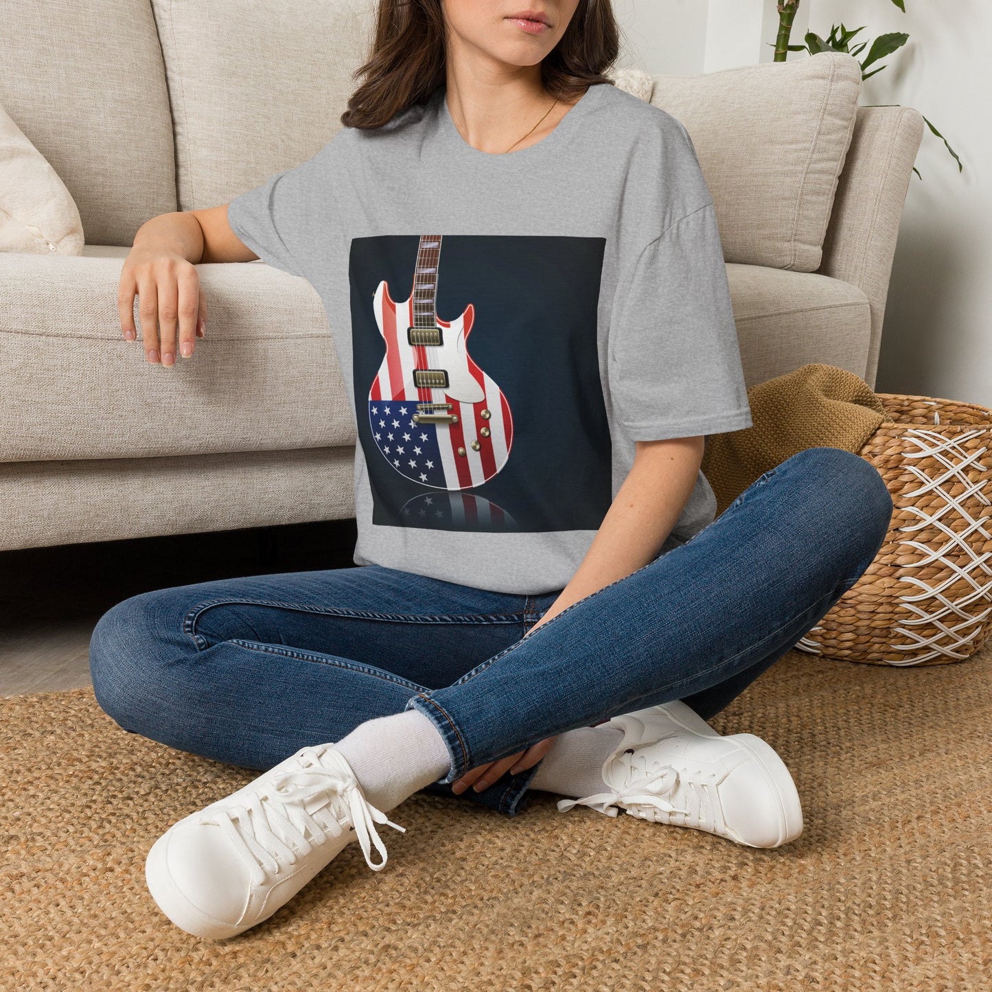 10% Off at checkout - American Flag Electric Guitar T-Shirt — Patriotic Rock Tee
