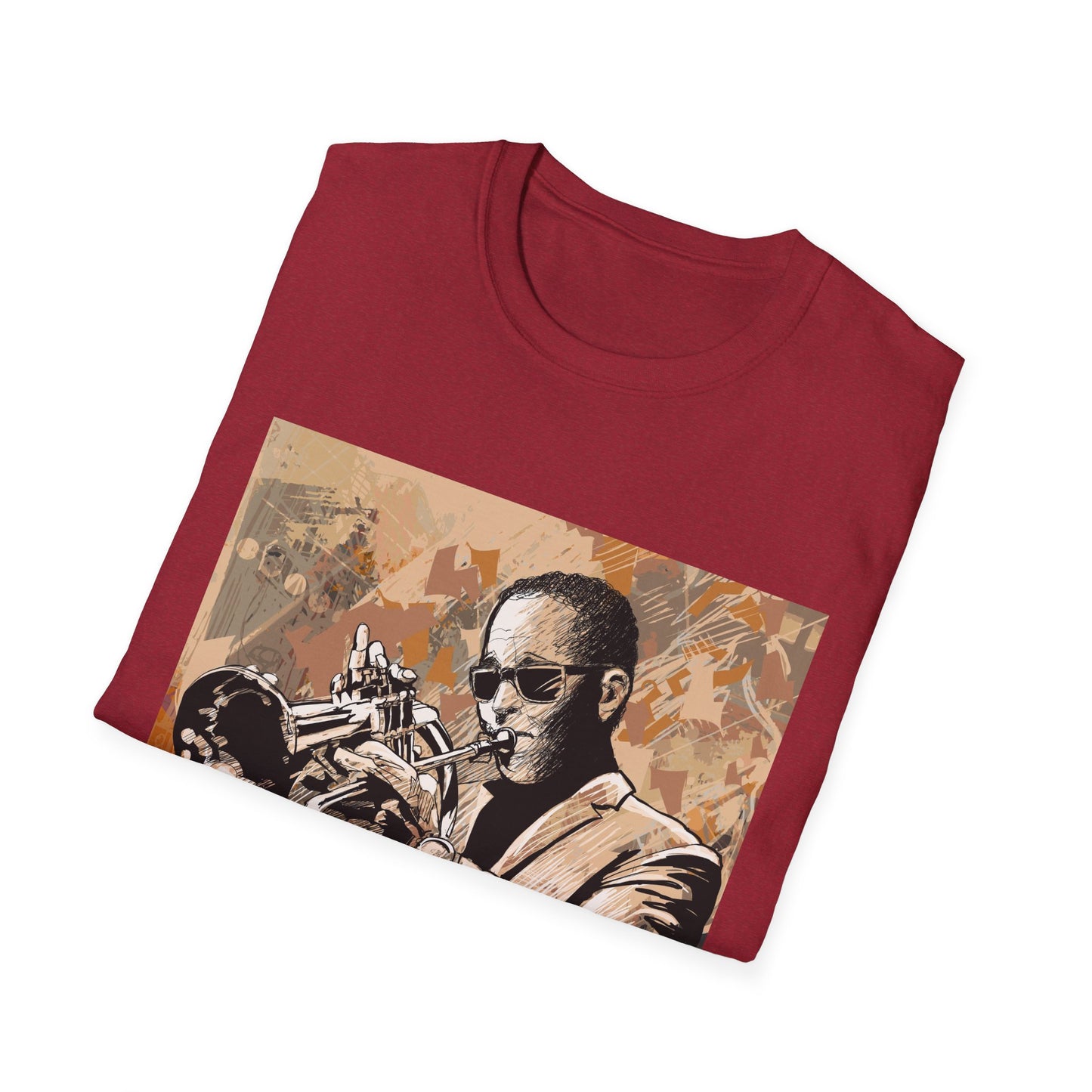 10%OFF at checkout! - Trumpet Jazz Portrait T-Shirt — Vintage Musician Graphic Tee
