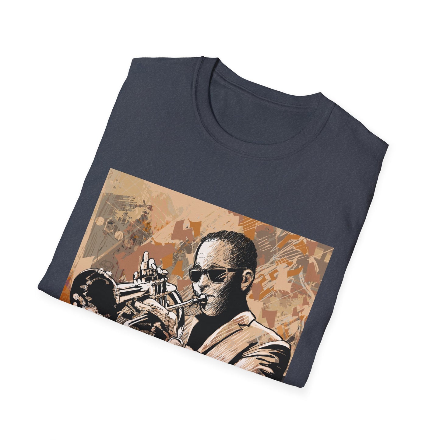 10%OFF at checkout! - Trumpet Jazz Portrait T-Shirt — Vintage Musician Graphic Tee