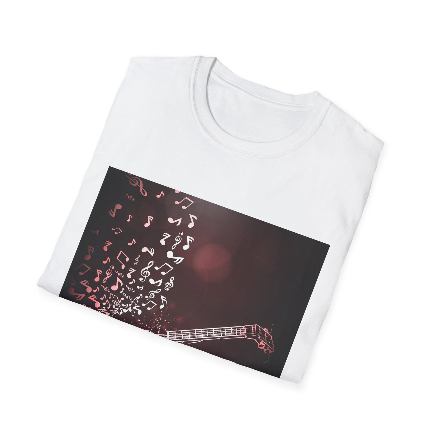 10%OFF at checkout! - Guitar Melody T-Shirt — Acoustic Guitar with Musical Notes Graphic