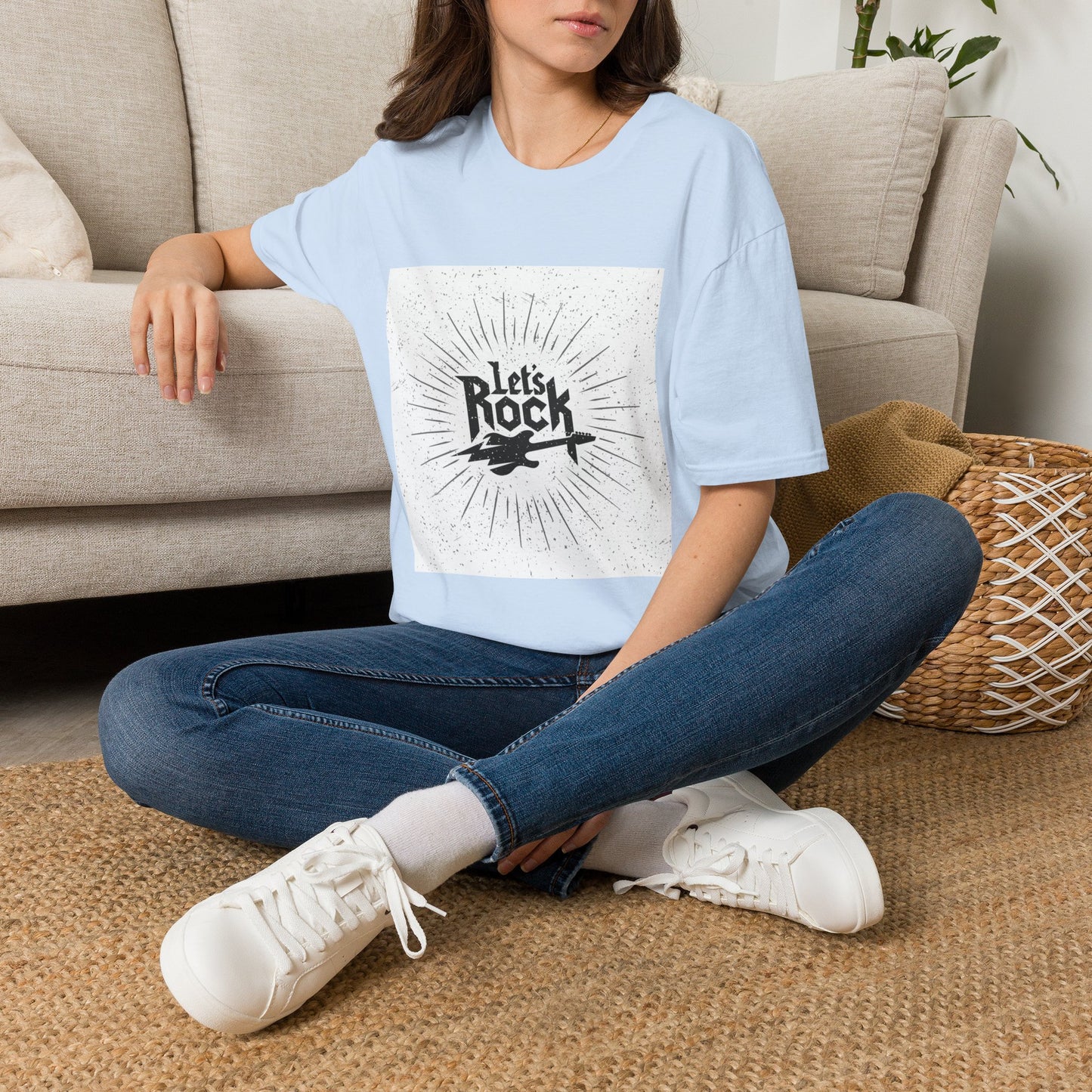 10% Off at checkout - Let's Rock T-Shirt — Vintage Guitar Graphic Tee
