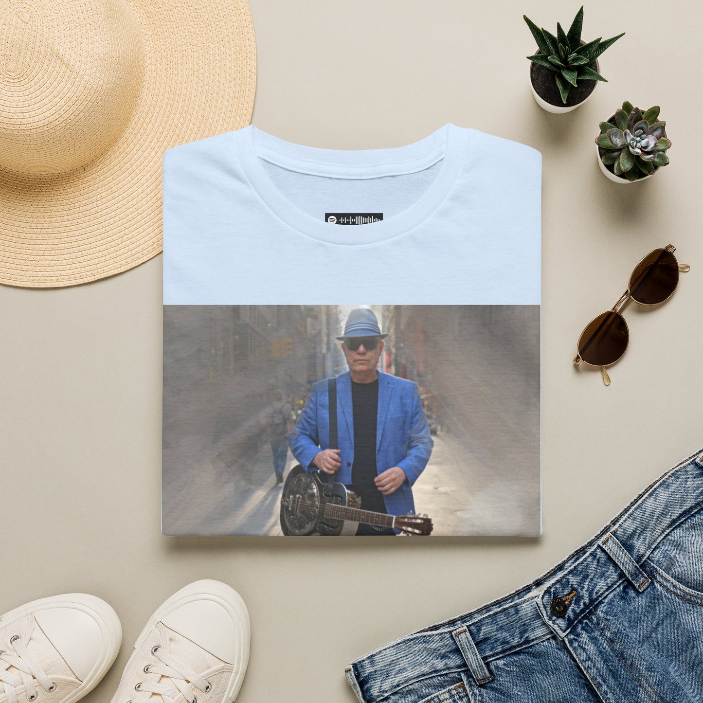 10% Off at checkout! - T-Shirt — 'I'm A Blues Man' Guitarist Photo Tee