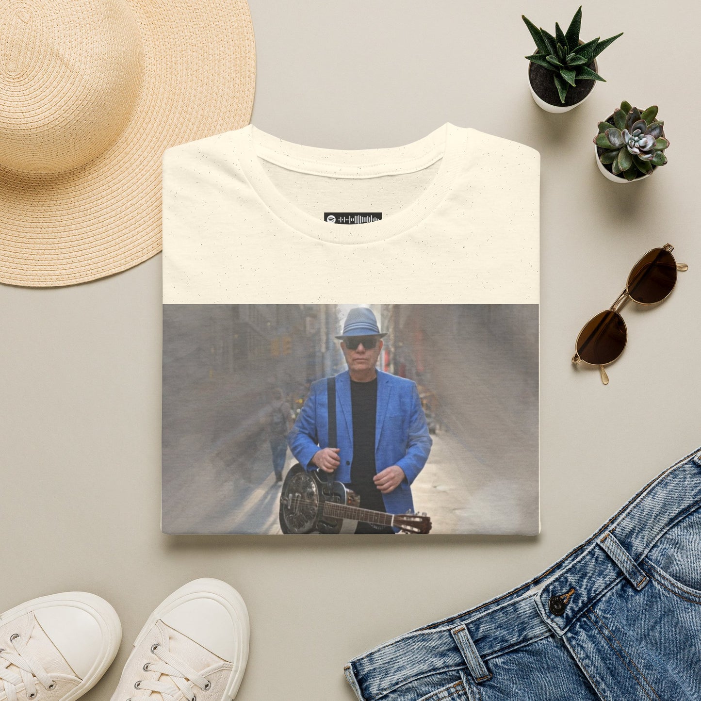10% Off at checkout! - T-Shirt — 'I'm A Blues Man' Guitarist Photo Tee