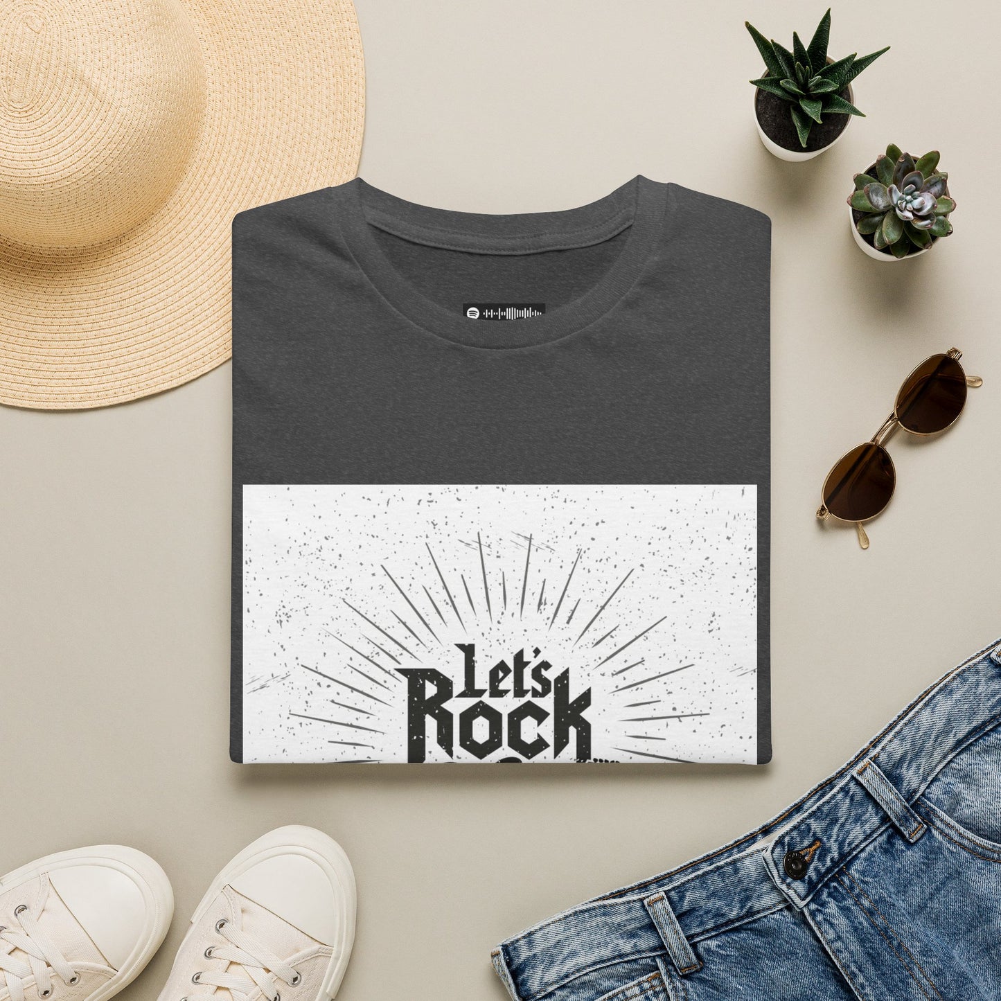 10% Off at checkout - Let's Rock T-Shirt — Vintage Guitar Graphic Tee