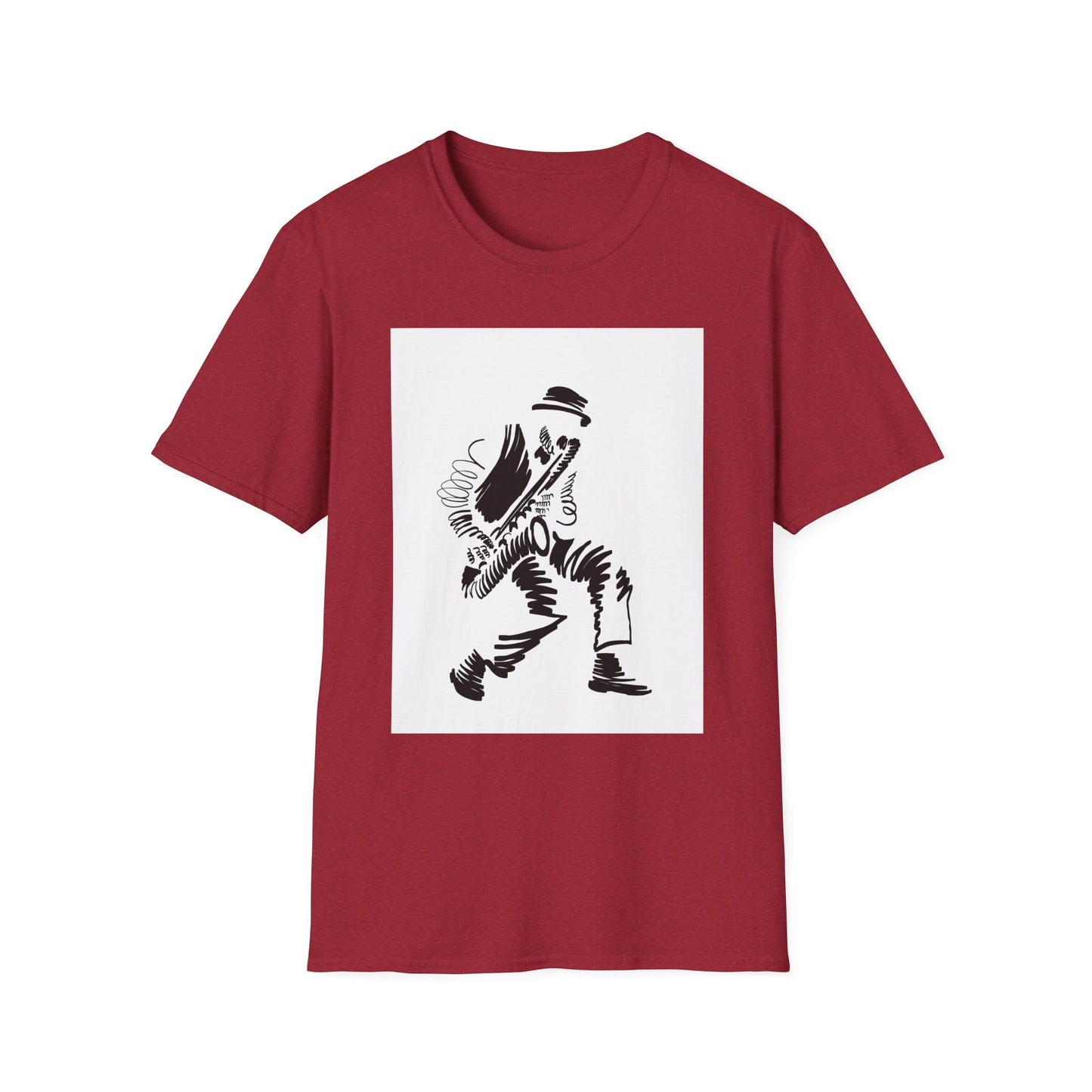 10%OFF at checkout! - Saxophone Player Graphic T-Shirt — Jazz Musician Silhouette Tee